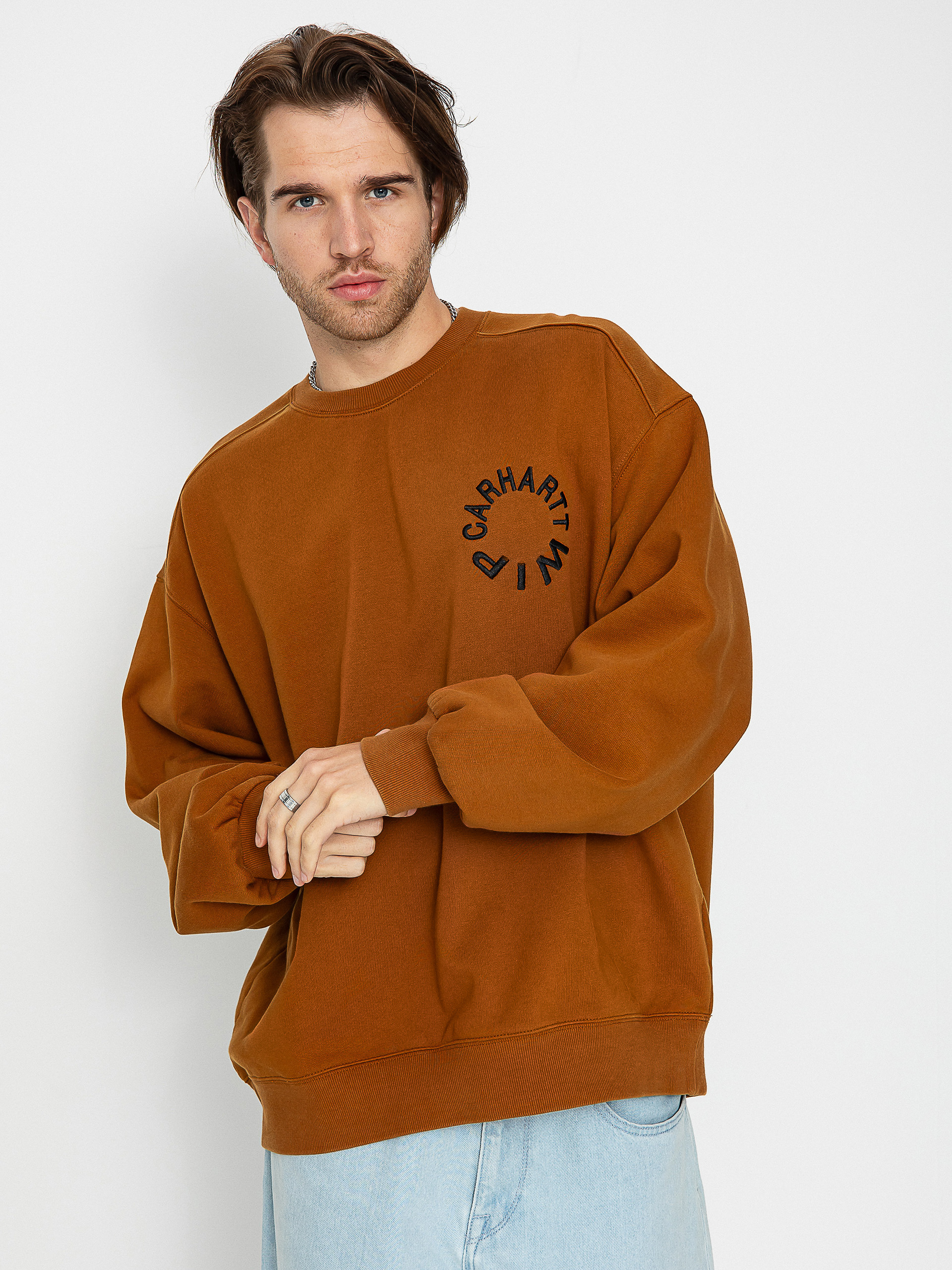 Carhartt WIP Work Varsity Pulóver (deep h brown/black)