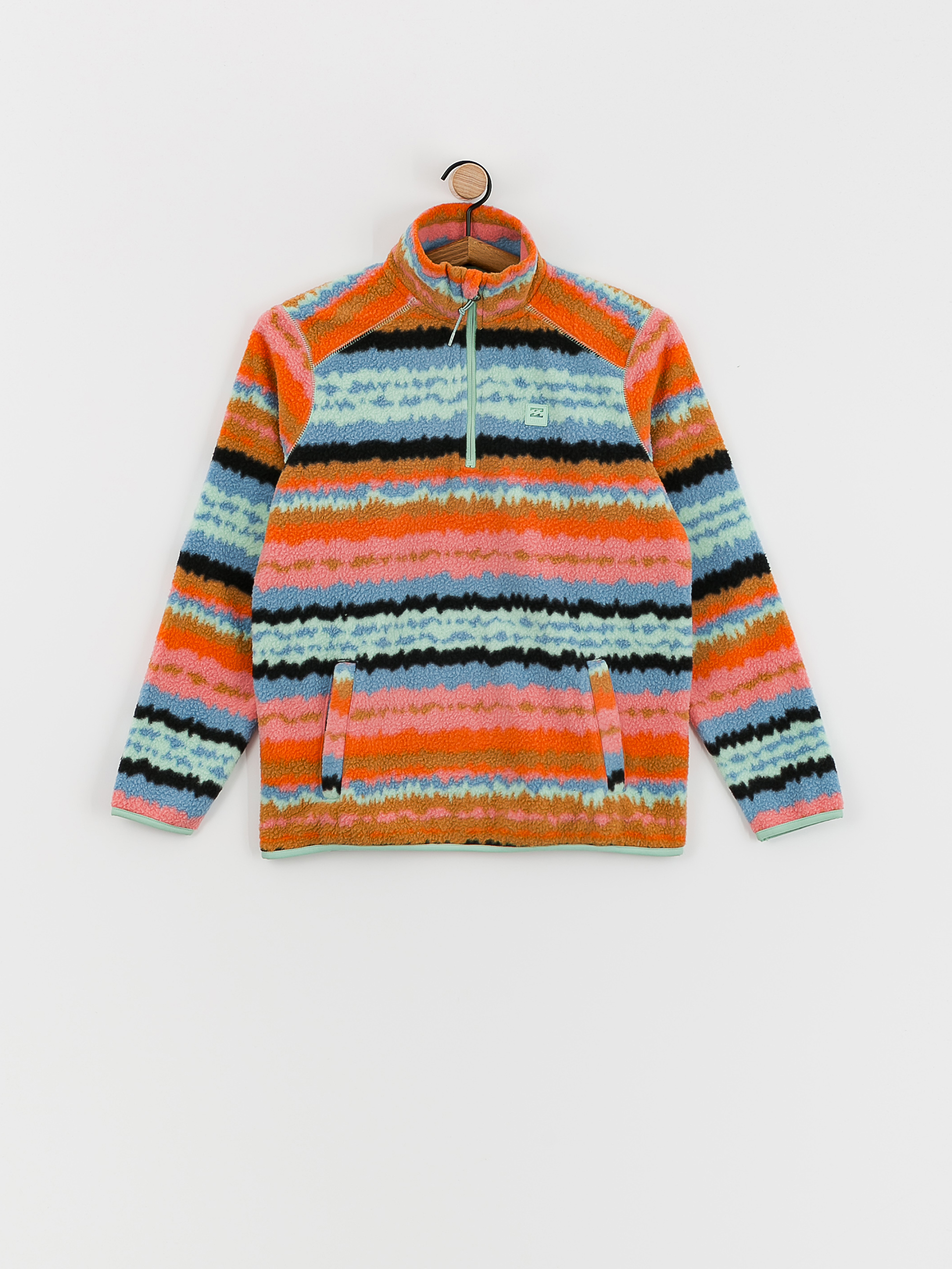 Női Billabong Boundary Mock 3 Polár pulóver (shallow sea)