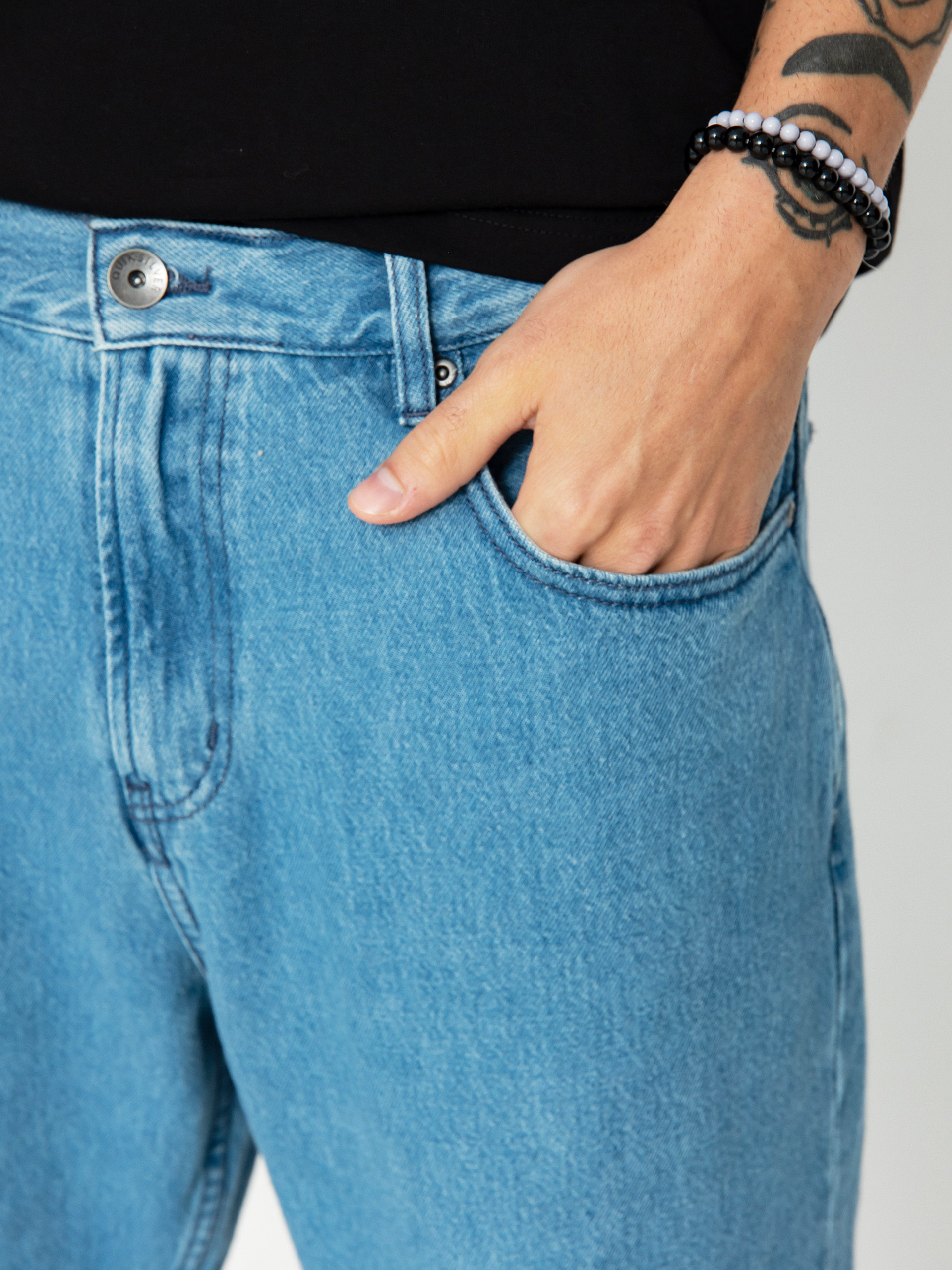 Quiksilver Baggy Nineties Wash Kisnadrág (ashley blue)