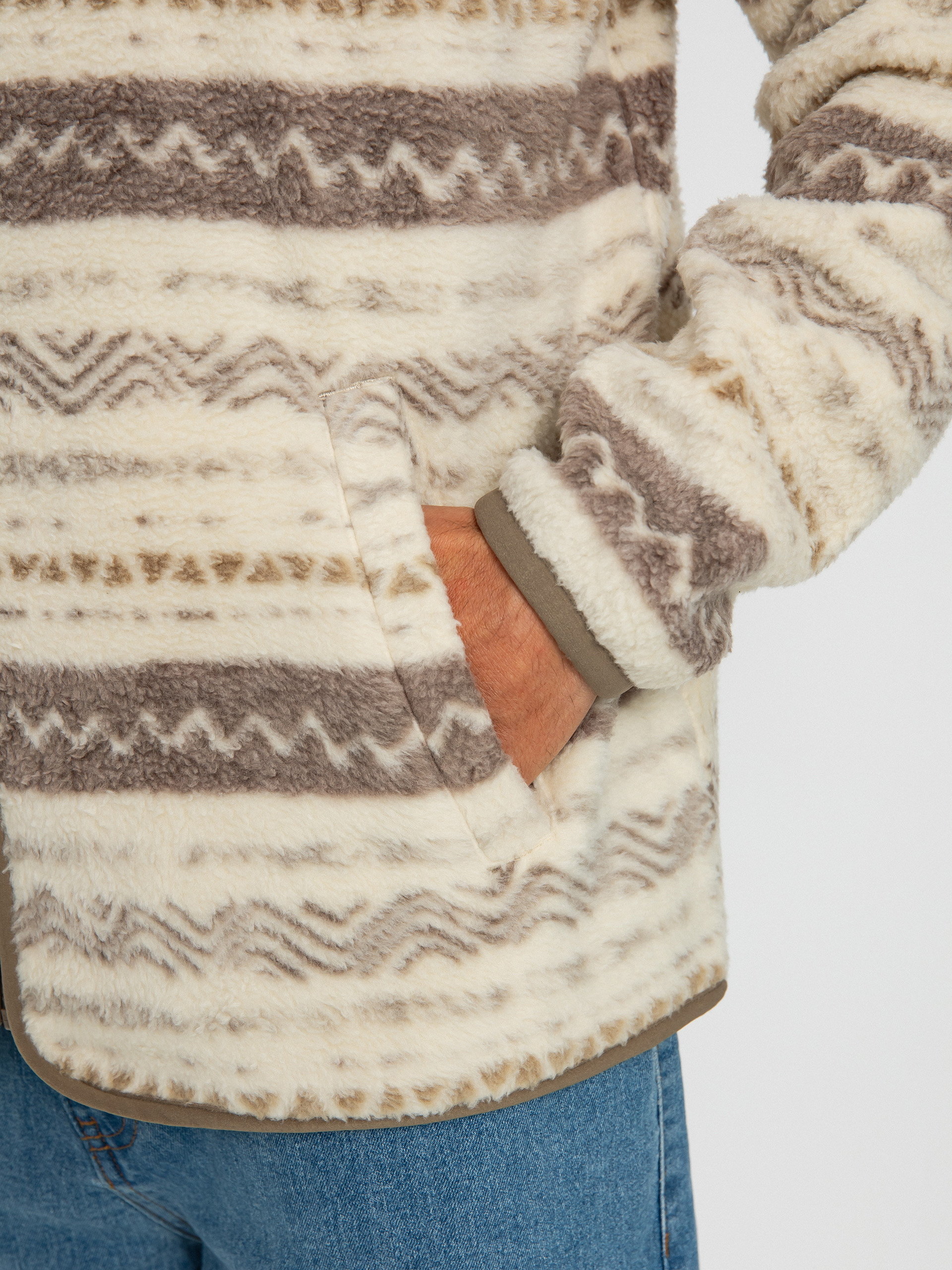 Férfi Quiksilver Clean Coasts Polár pulóver (birchplayamesa)