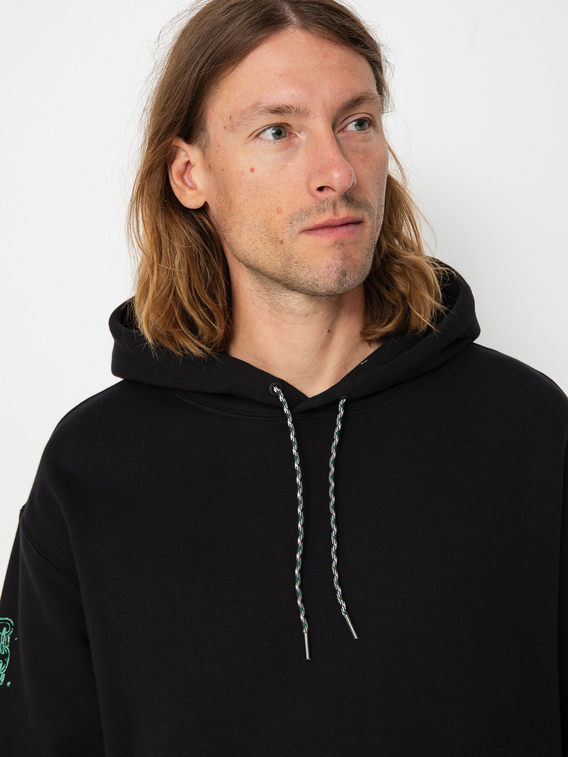 Element Hirotton Leopard Kapucnis pulóver (flint black)