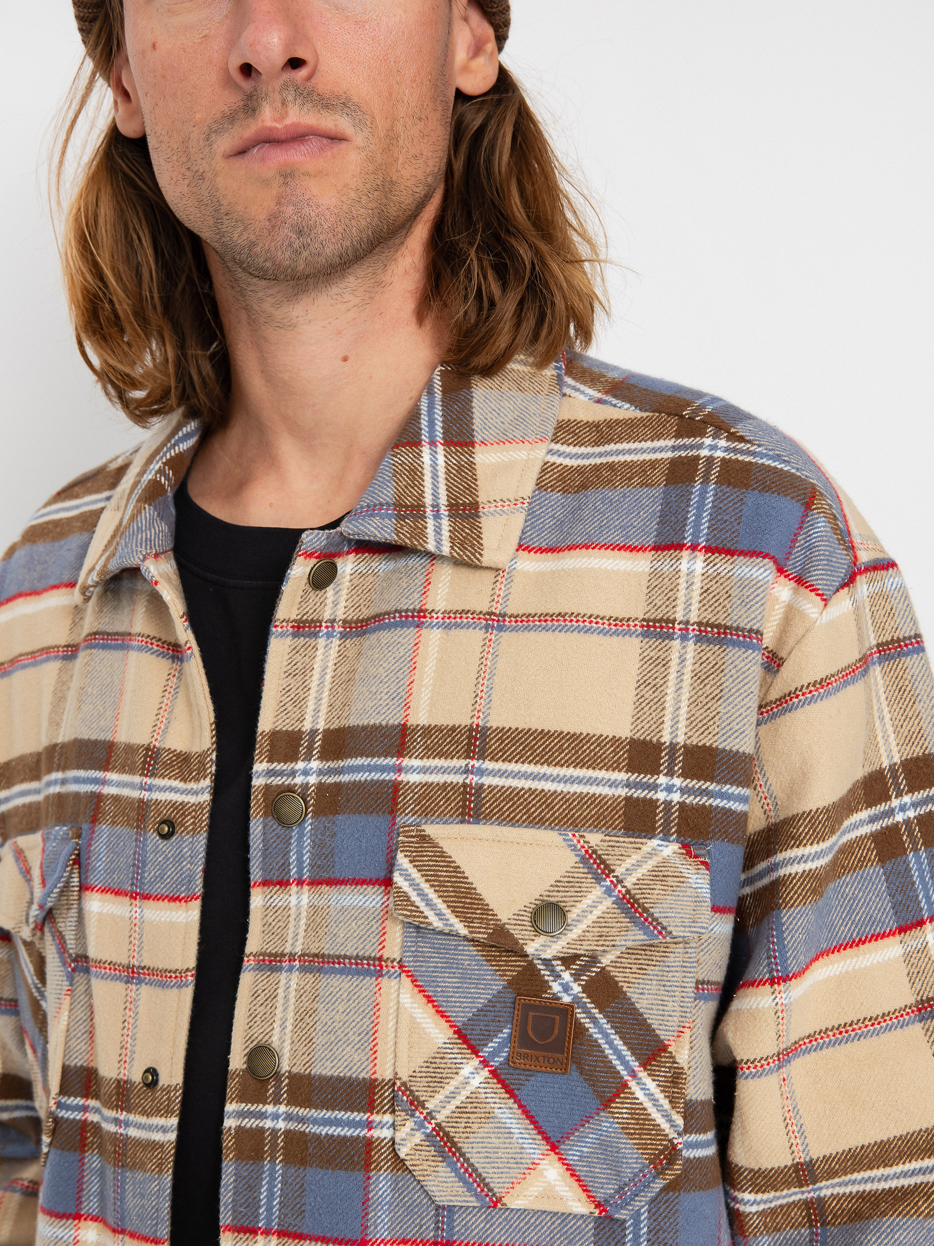 Brixton Durham Dzseki (sesame plaid)