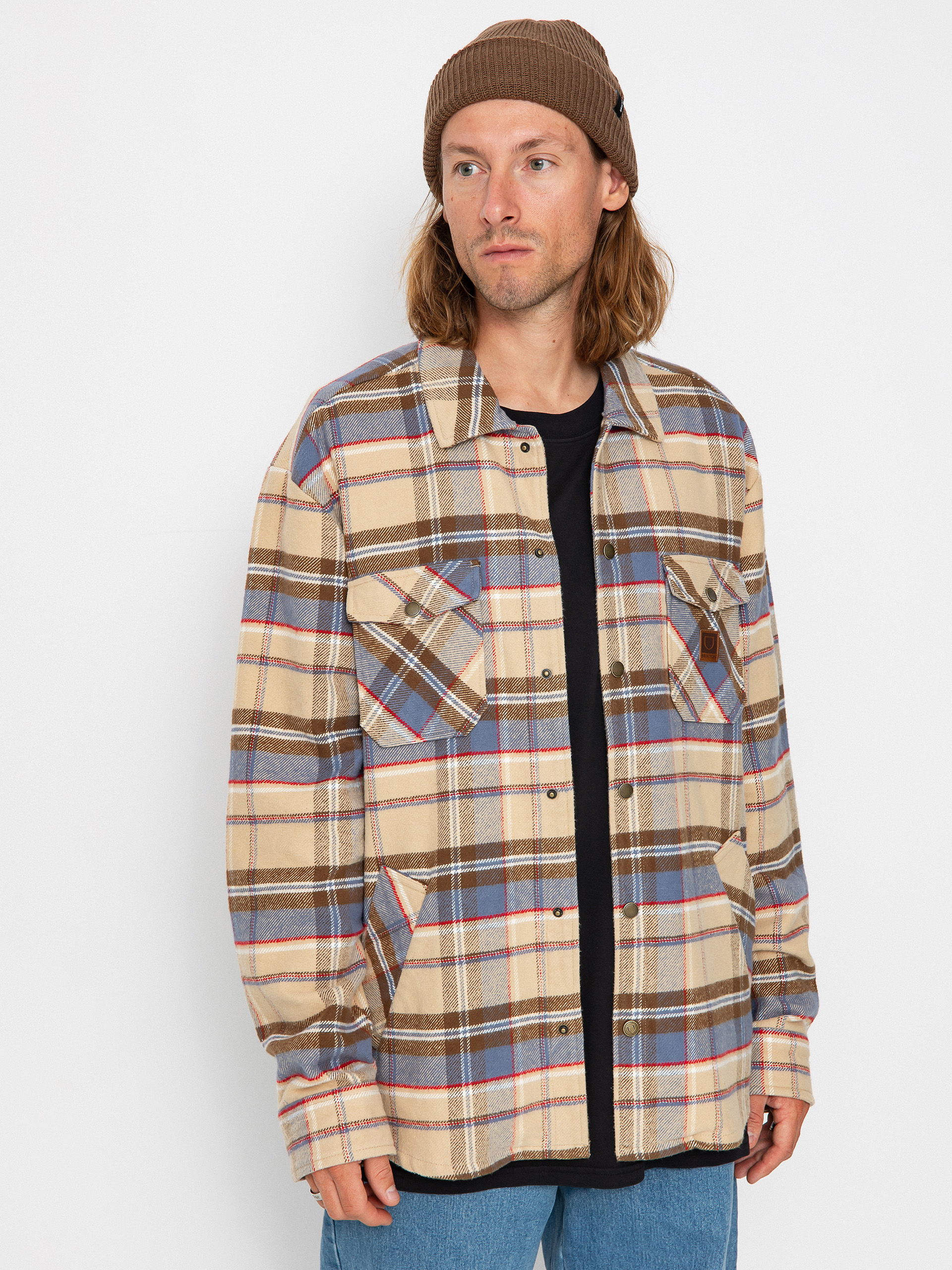 Brixton Durham Dzseki (sesame plaid)