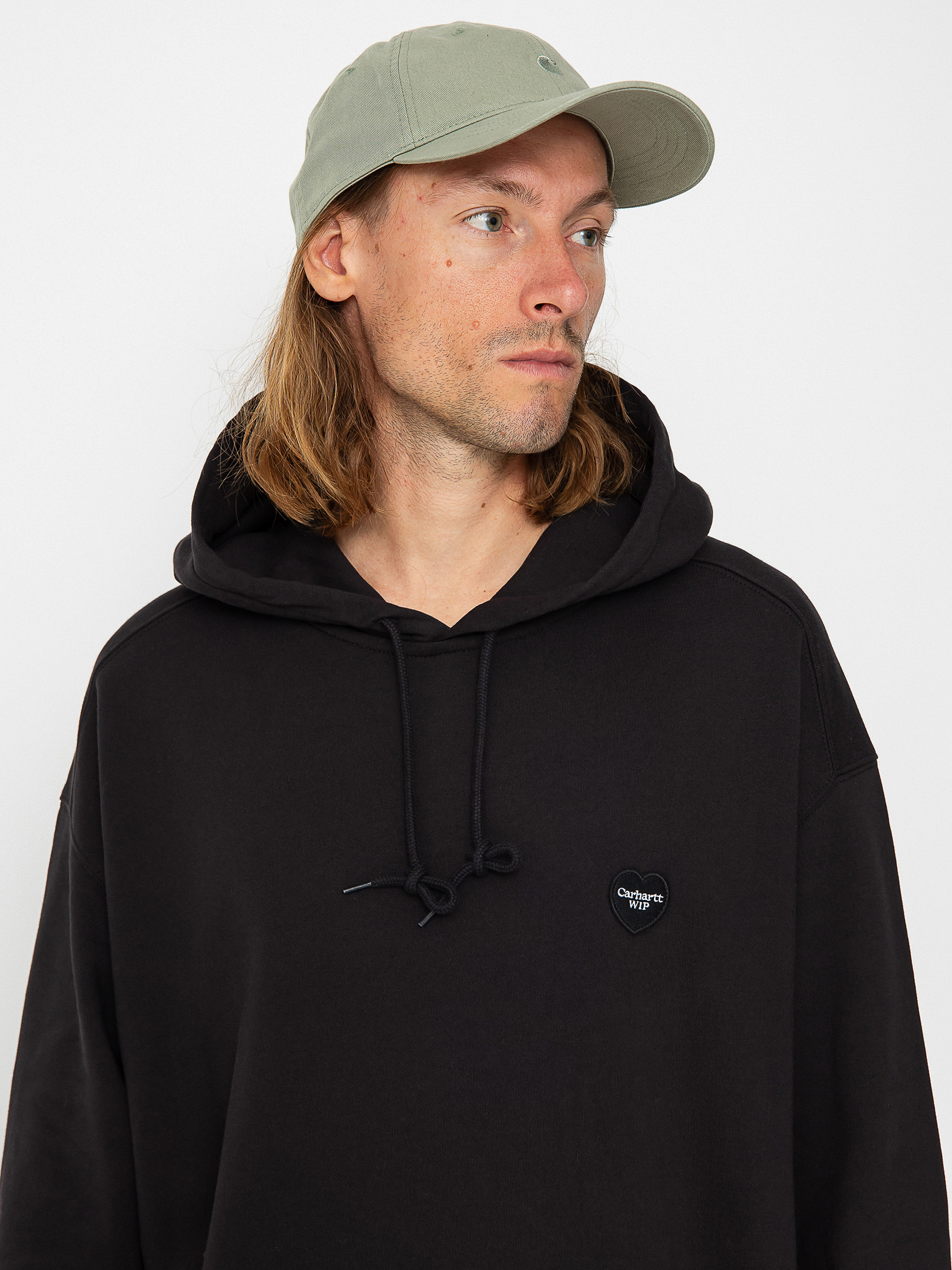 Carhartt WIP Heart Patch HD Kapucnis pulóver (black)