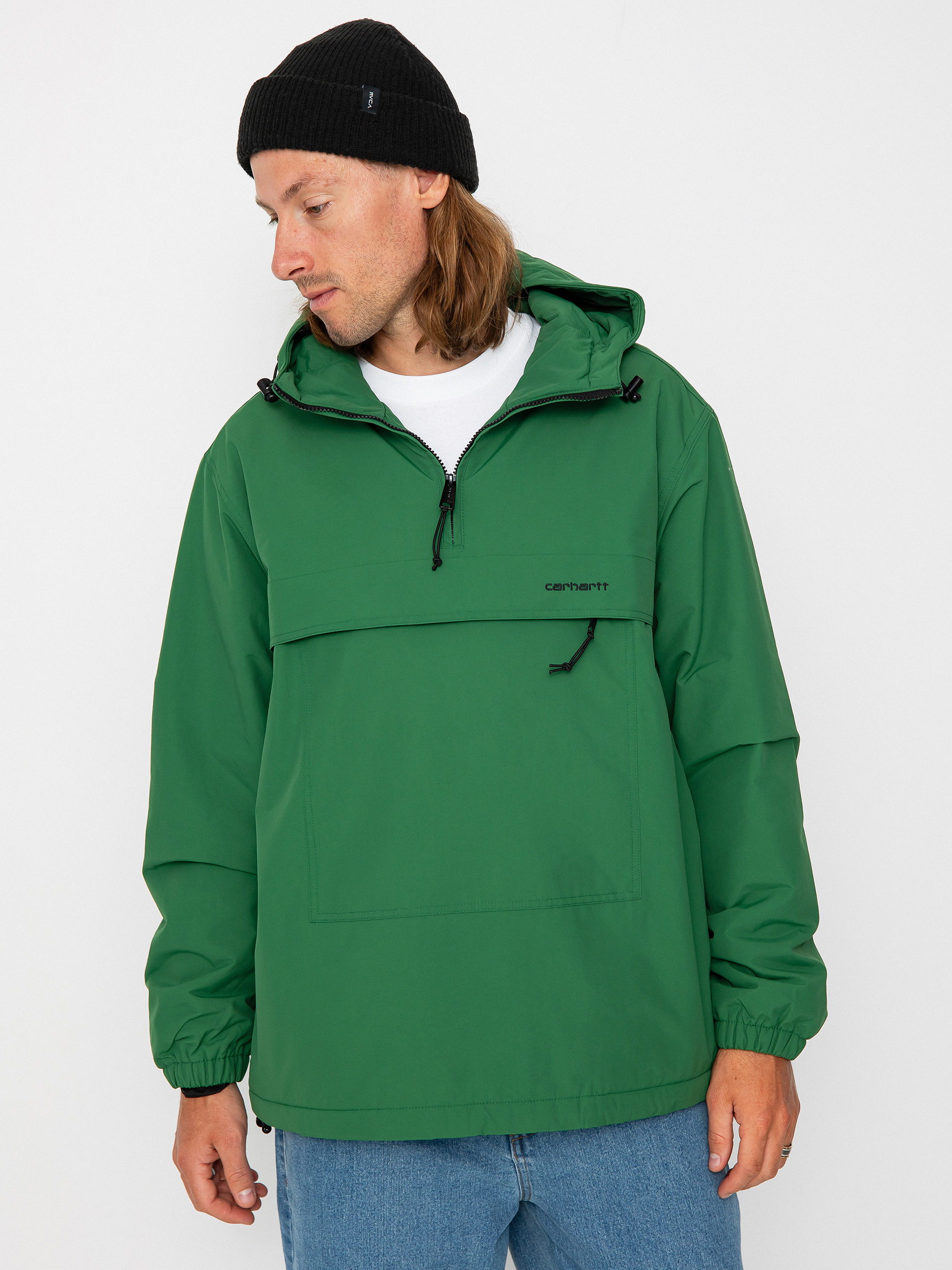 Carhartt WIP Windbreaker Pullover Dzseki (aspen green/black)