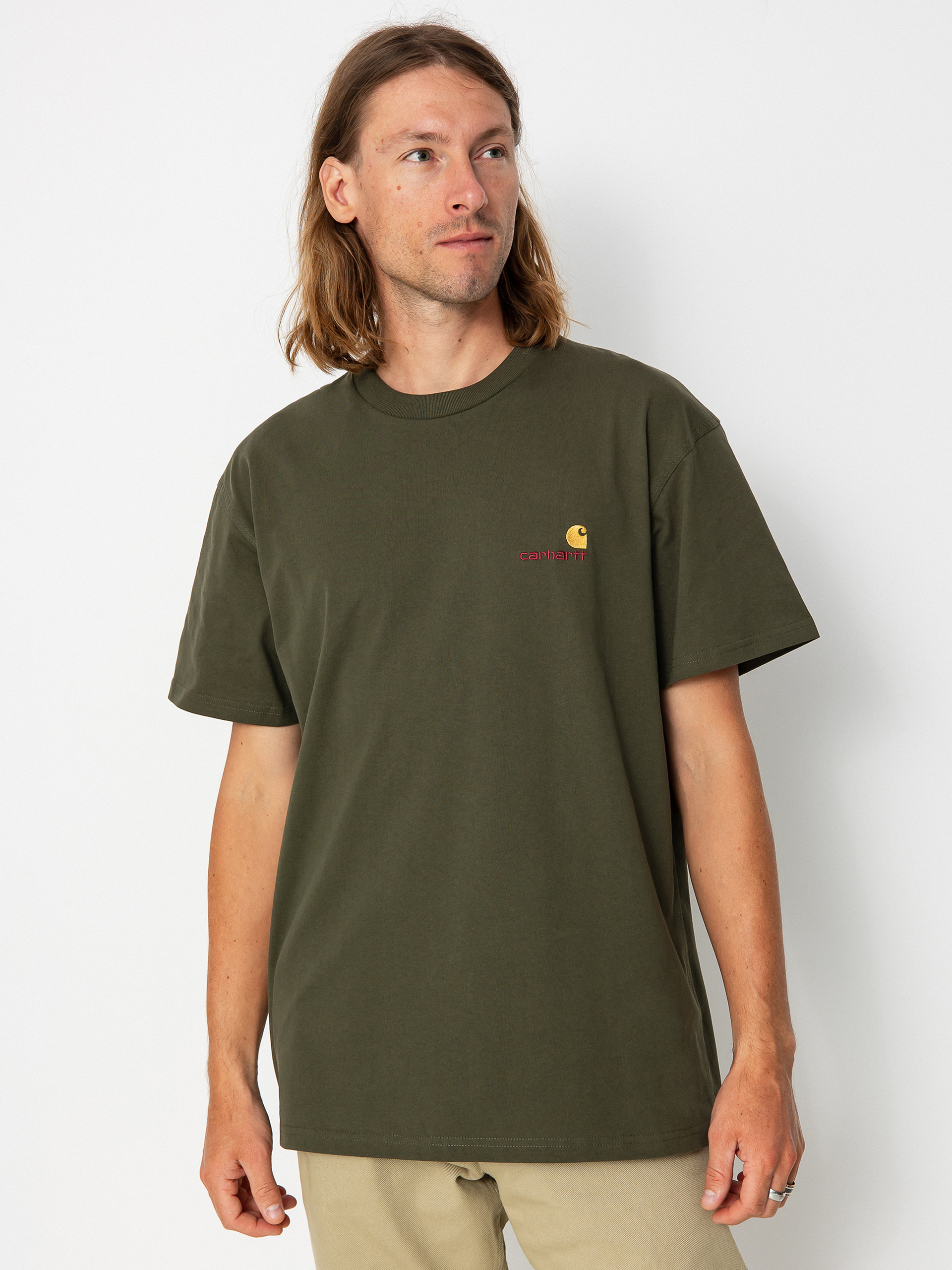 Carhartt WIP American Script Ujjatlan felső (plant)