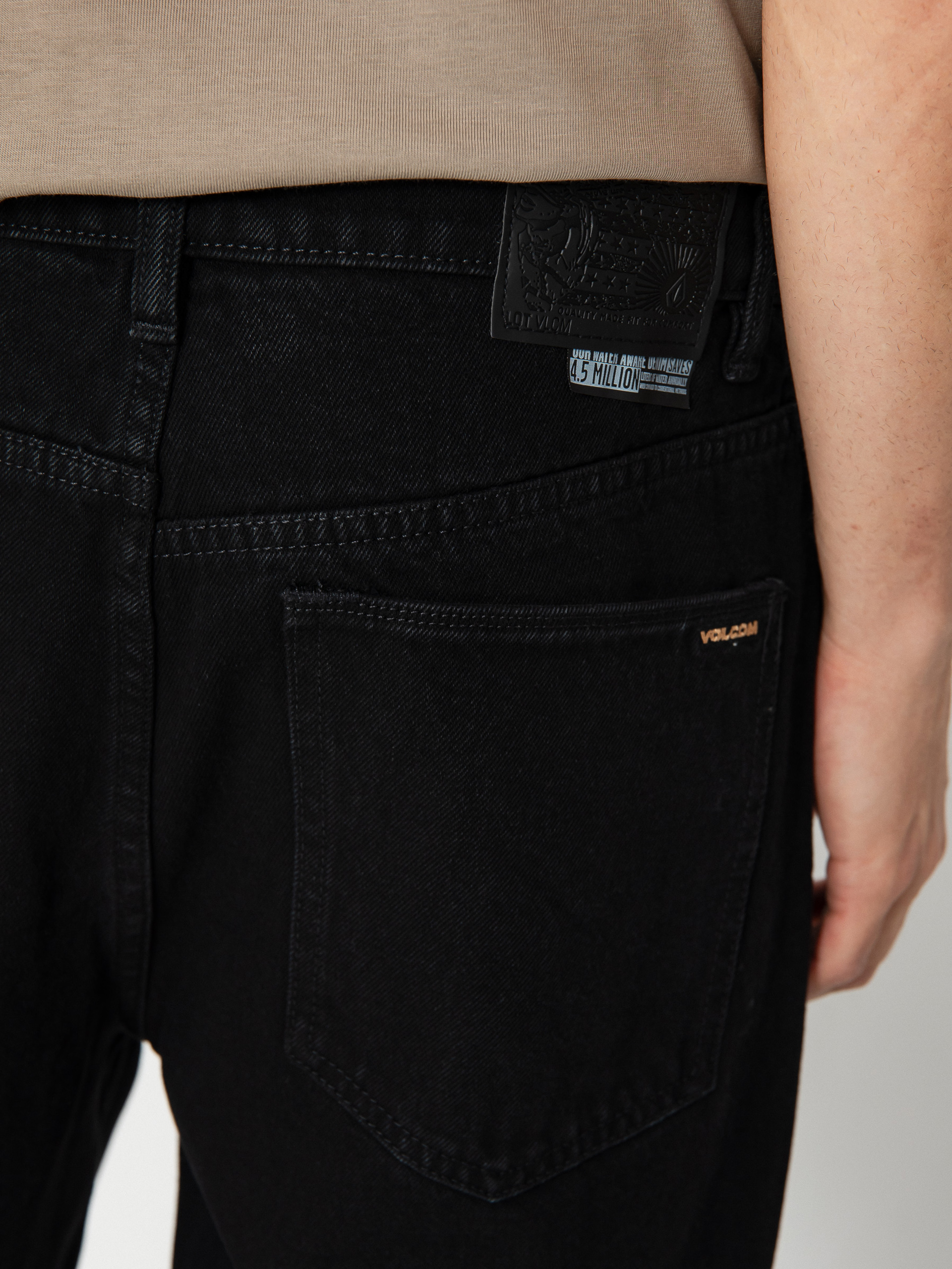 Volcom Billow Tapered Denim Kisnadrág (black)
