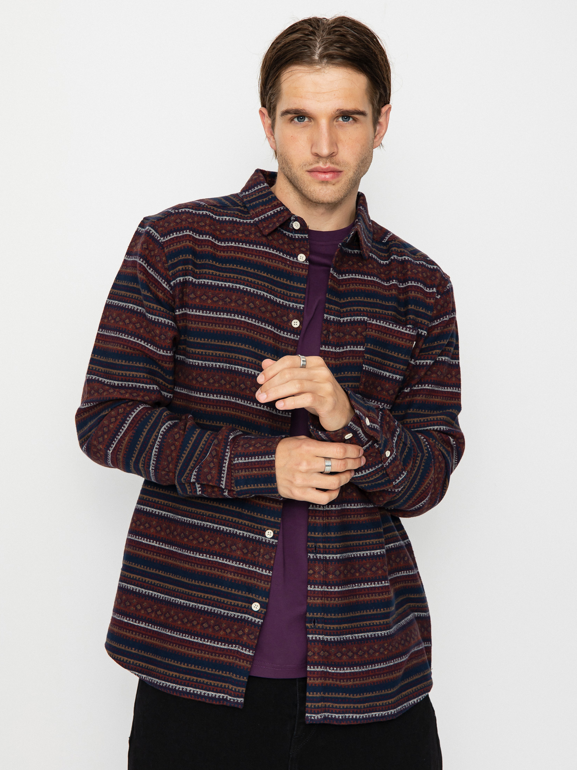 Iriedaily Insito Stripe Ing (navy wine)