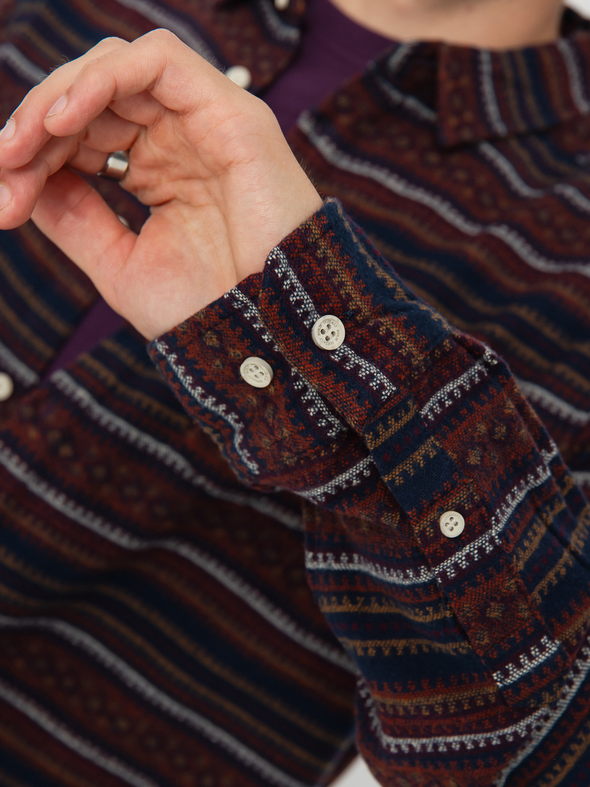 Iriedaily Insito Stripe Ing (navy wine)