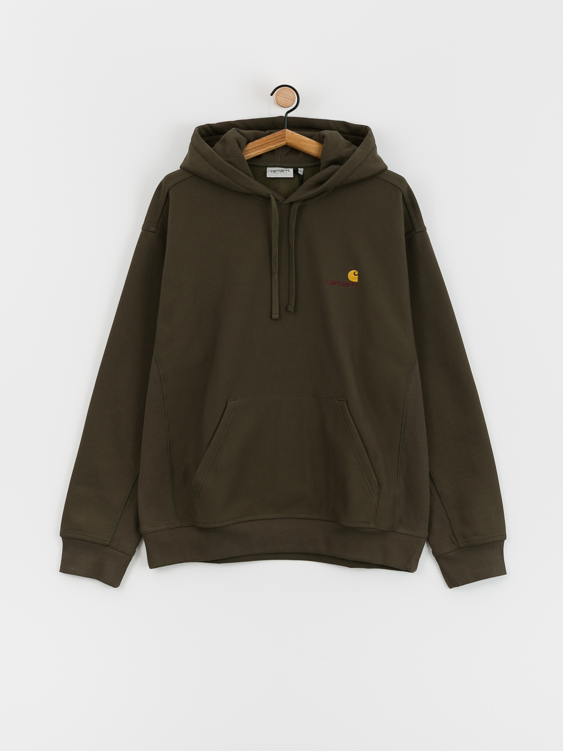 Carhartt WIP American Script HD Kapucnis pulóver (plant)