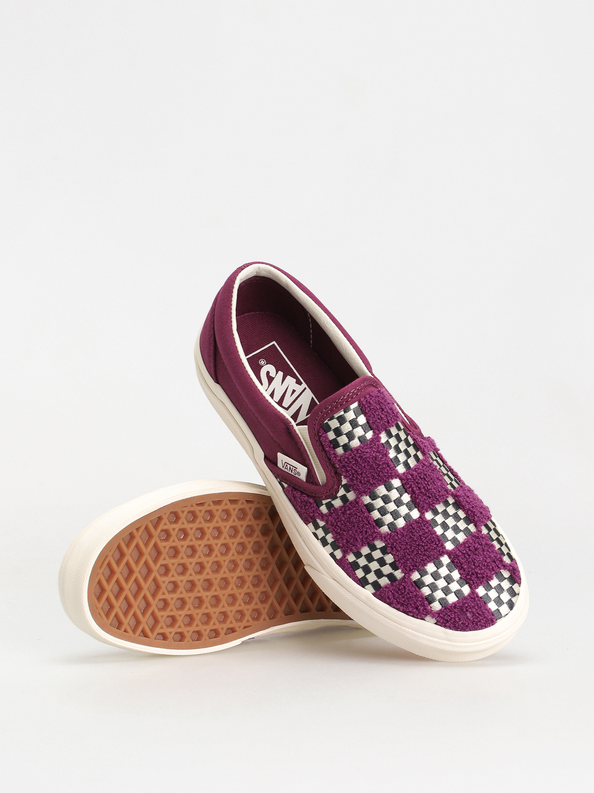 Vans Classic Slip On Cipők (tufted check dark purple)
