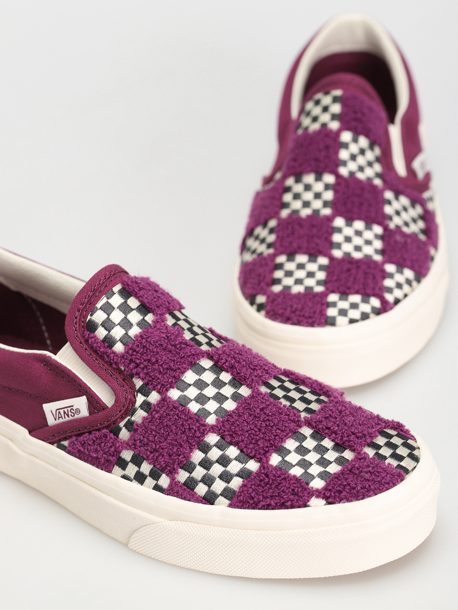 Vans Classic Slip On Cipők (tufted check dark purple)