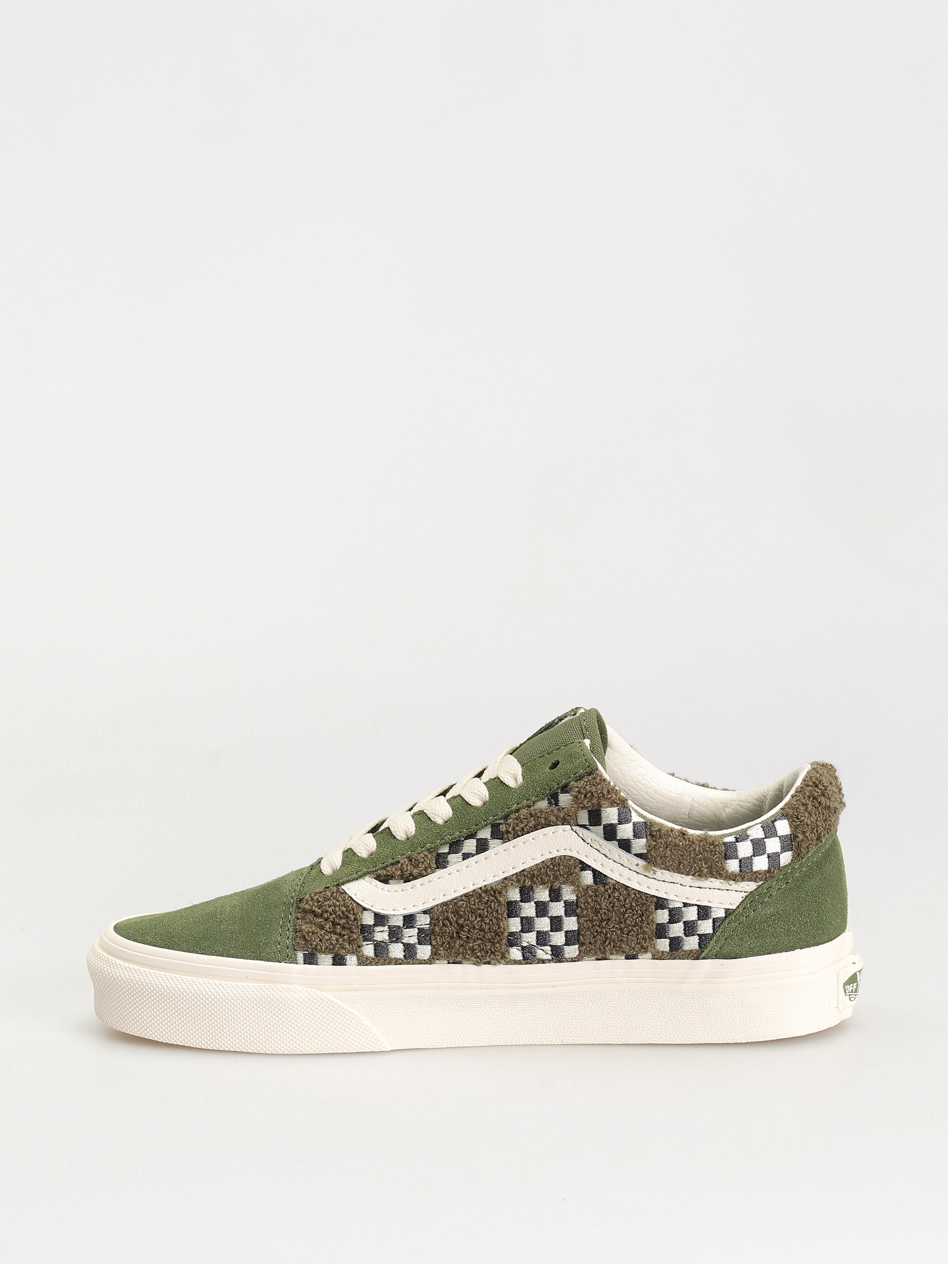 Vans Old Skool Cipők (tufted check loden green)