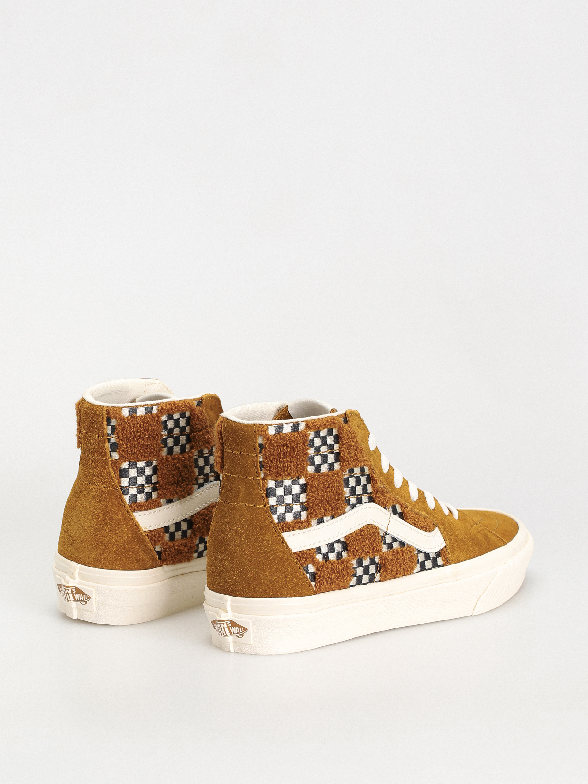 Vans Sk8 Hi Tapered Cipők (tufted check golden brown)