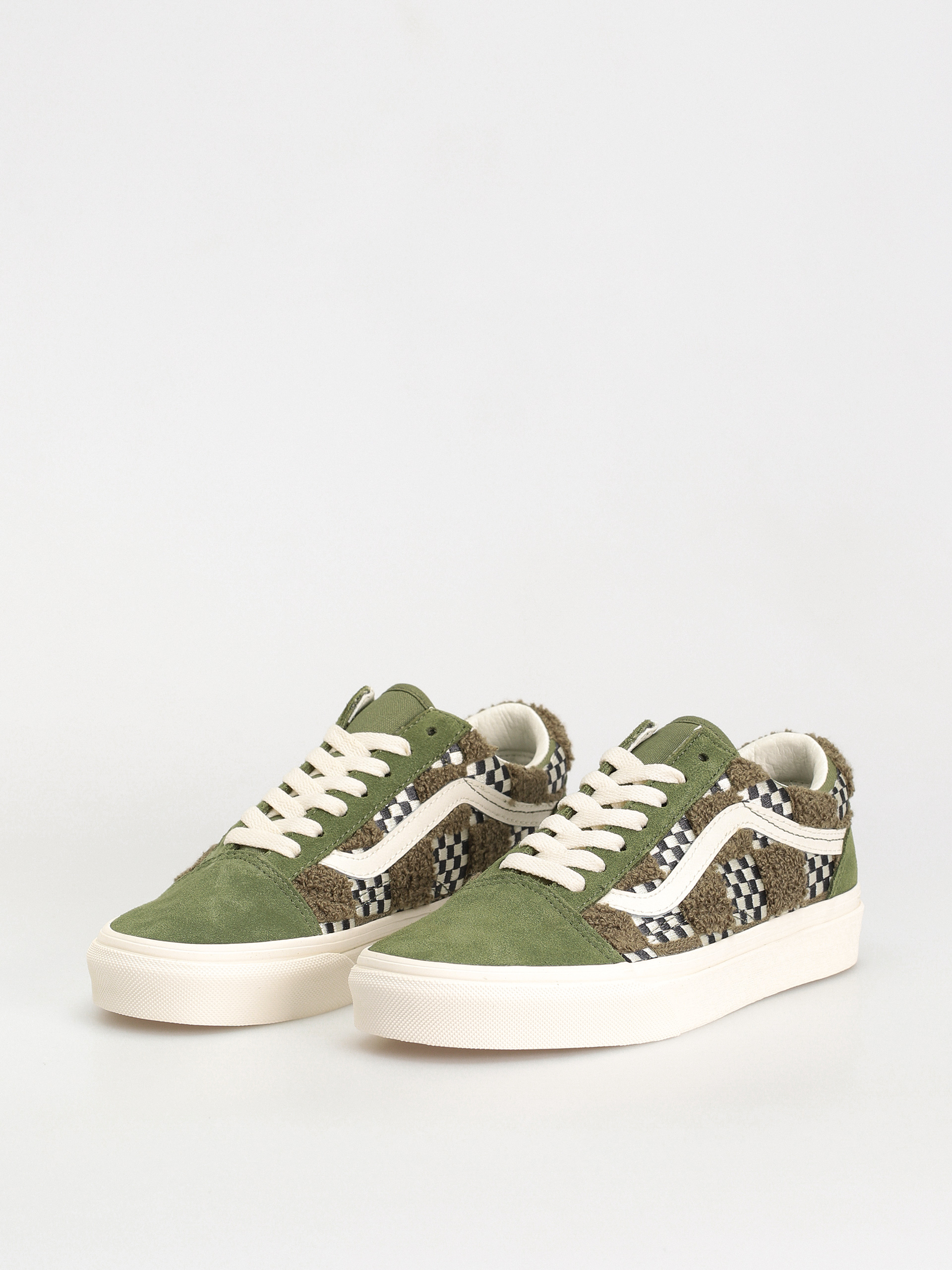Vans Old Skool Cipők (tufted check loden green)
