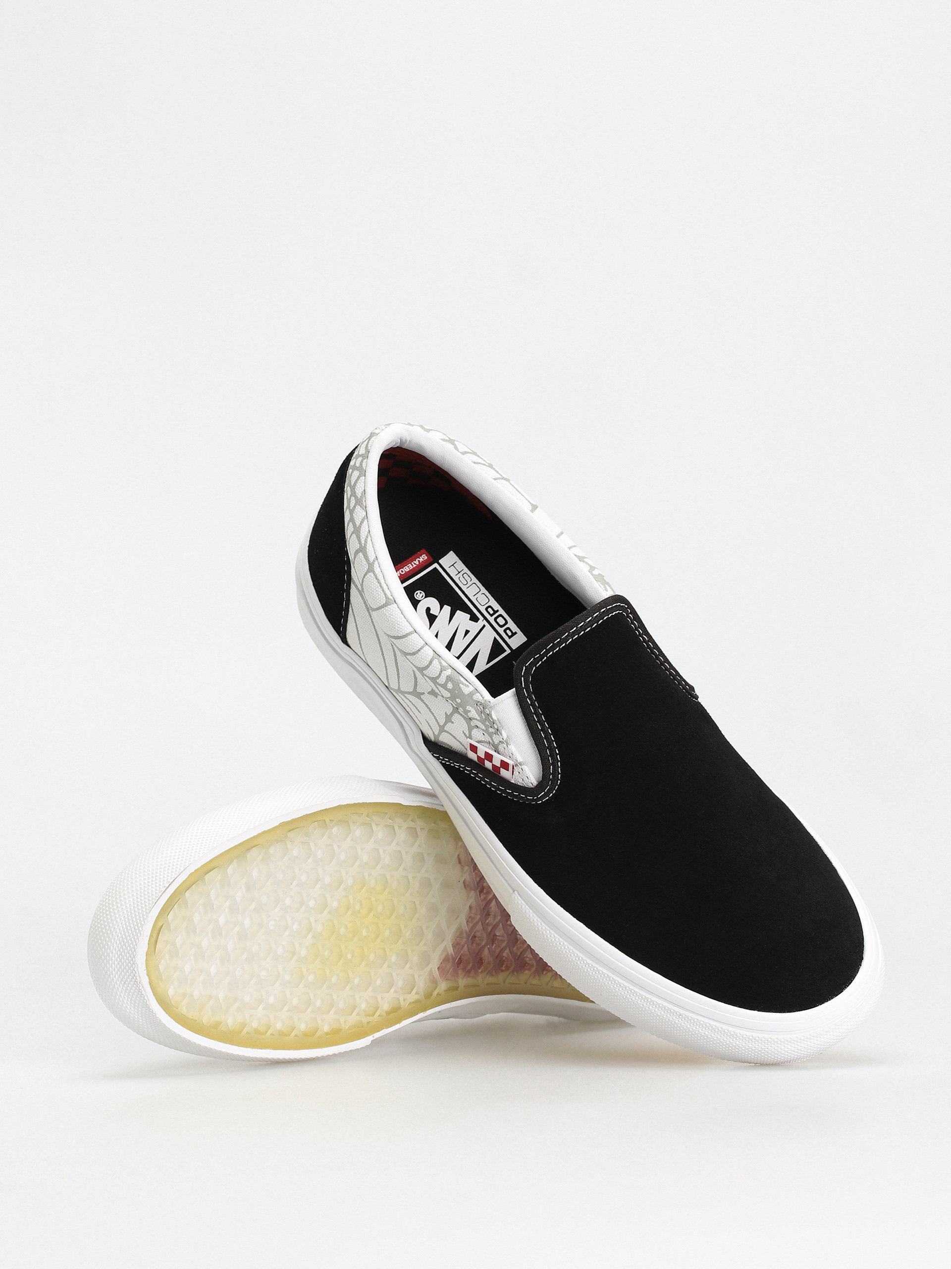 Vans Skate Slip On Cipők (black widow spider black/white/red)