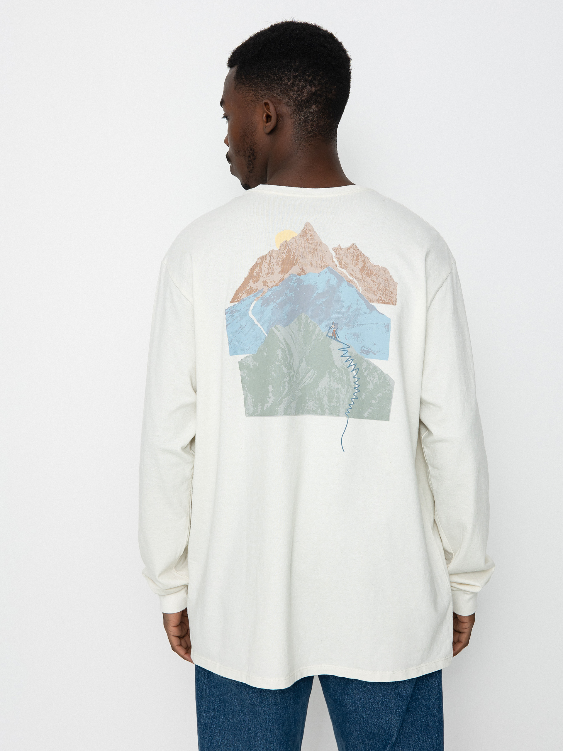 Patagonia Snowstitcher Pocket Responsibili Hosszú ujjú felső (birch white)