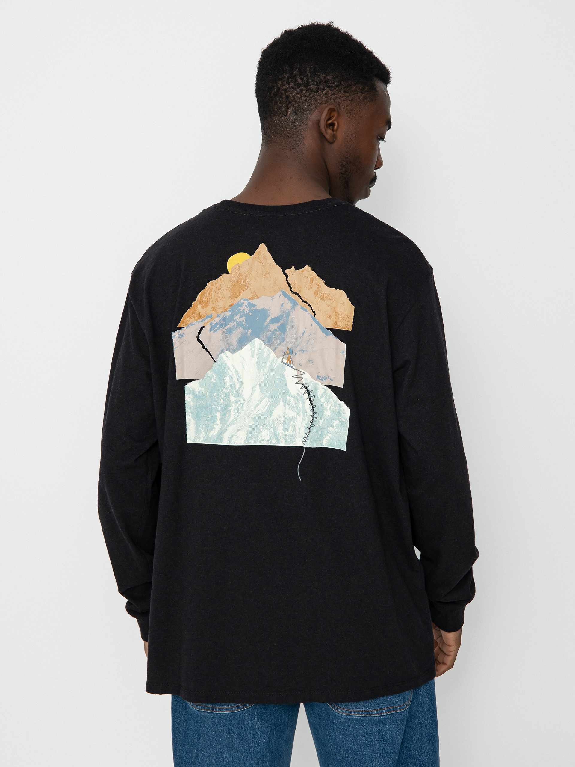 Patagonia Snowstitcher Pocket Responsibili Hosszú ujjú felső (ink black)