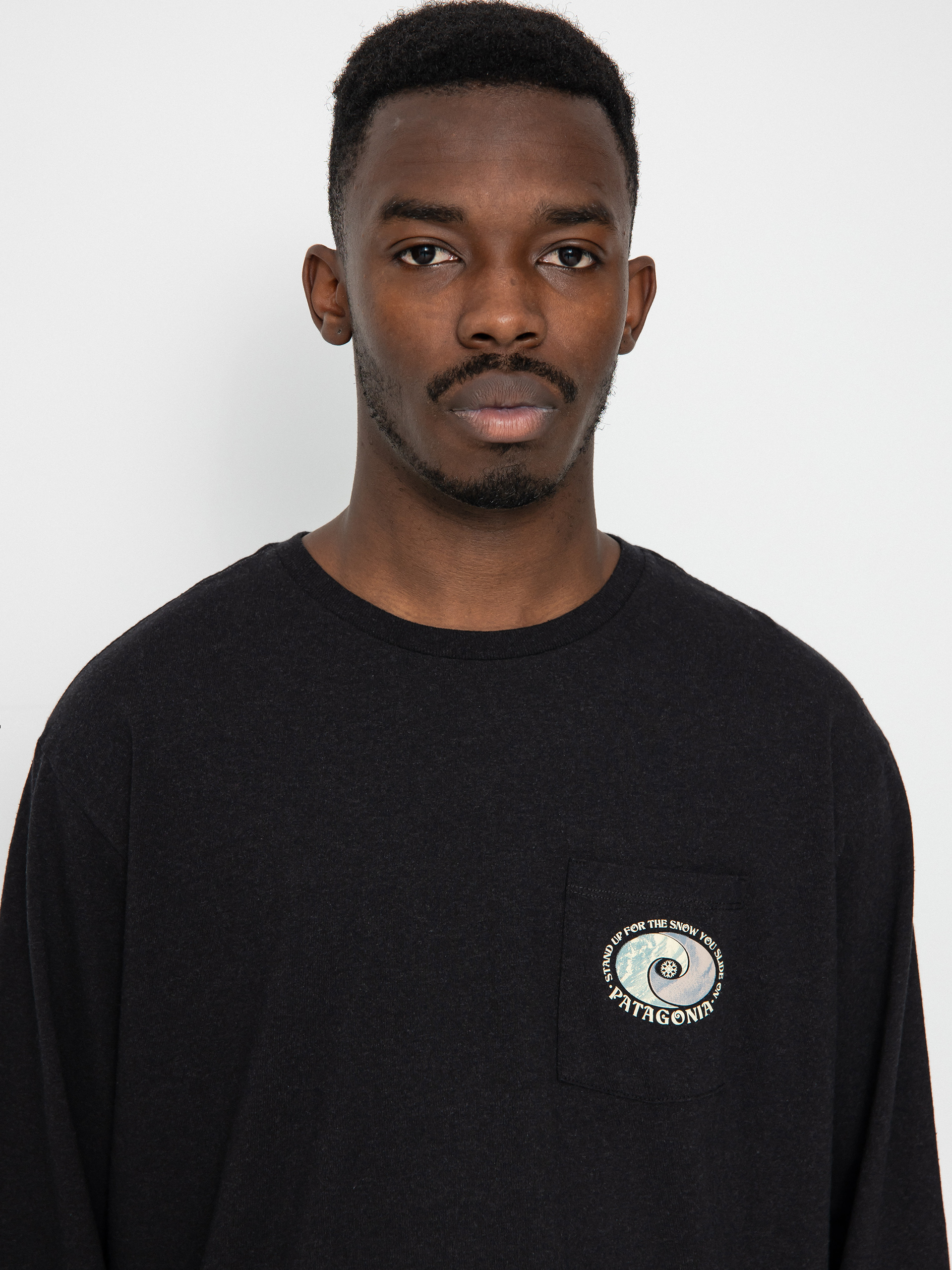 Patagonia Snowstitcher Pocket Responsibili Hosszú ujjú felső (ink black)