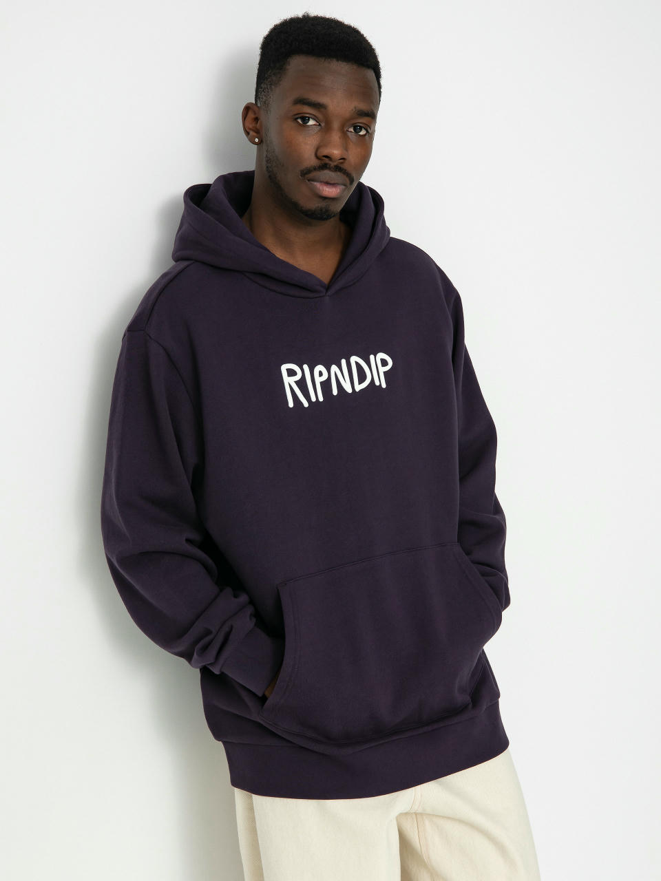 RipNDip Rubber Logo HD Kapucnis pulóver (dark purple)