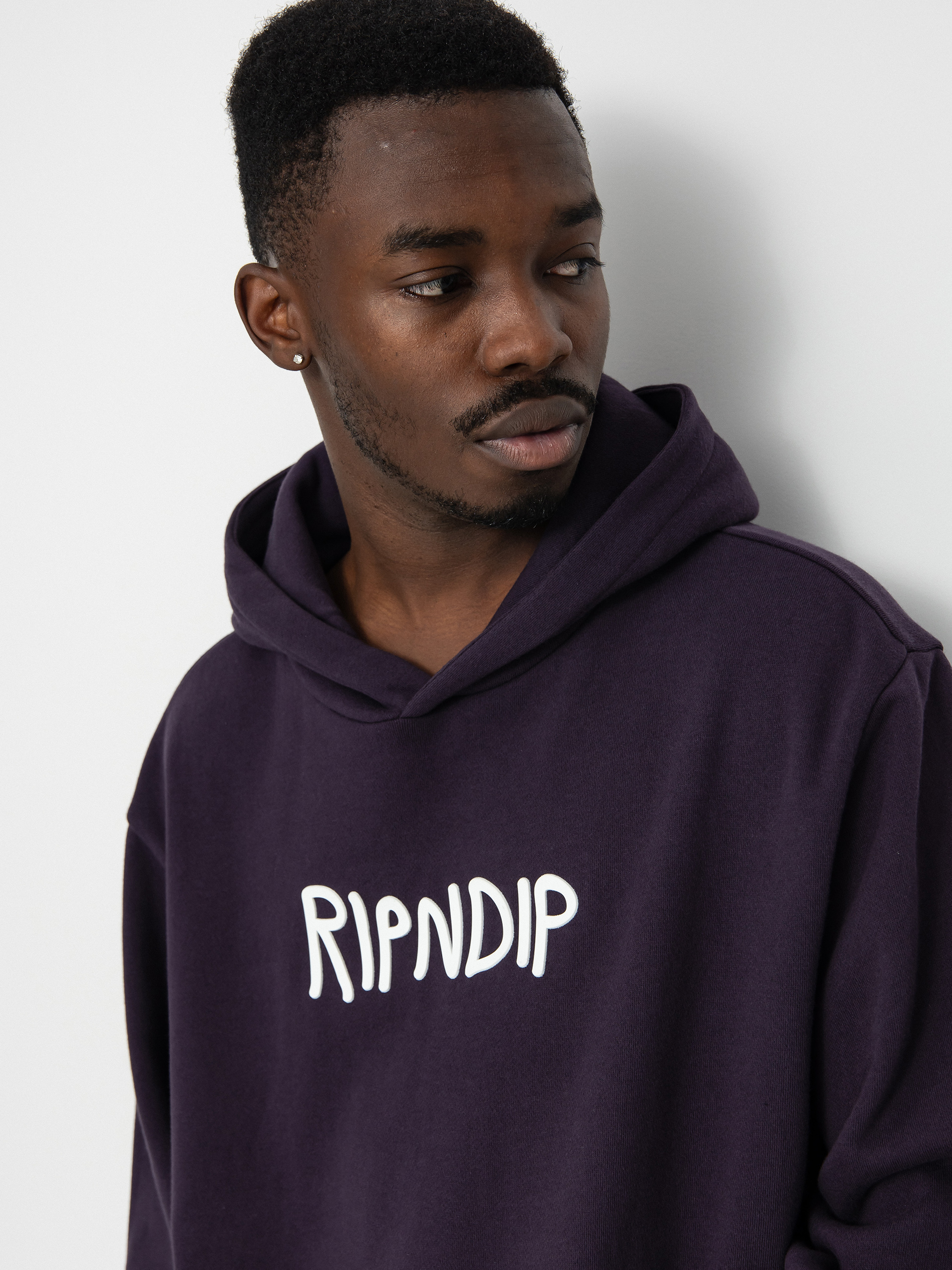 RipNDip Rubber Logo HD Kapucnis pulóver (dark purple)