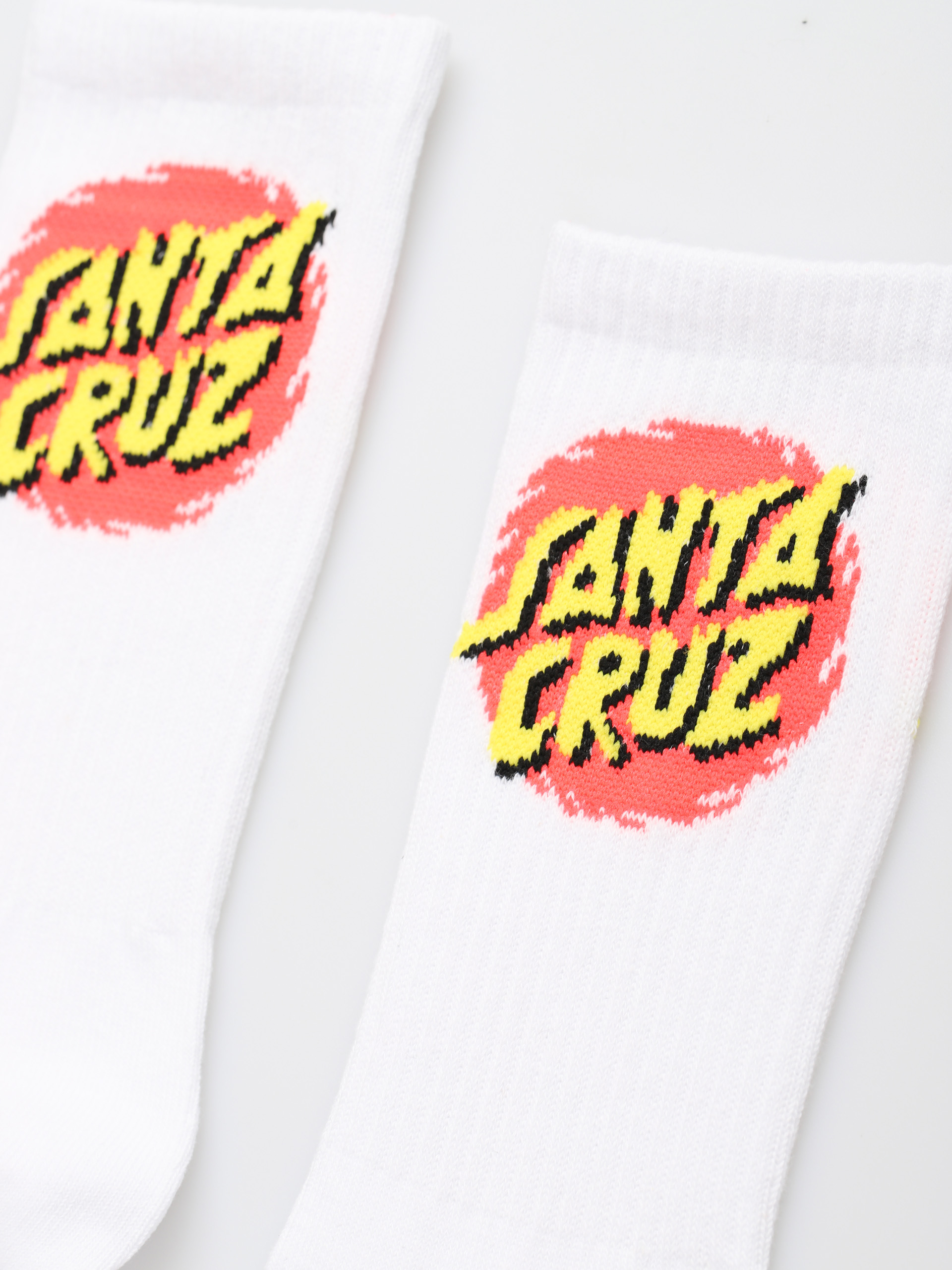 Santa Cruz Style Dot Zokni (white)