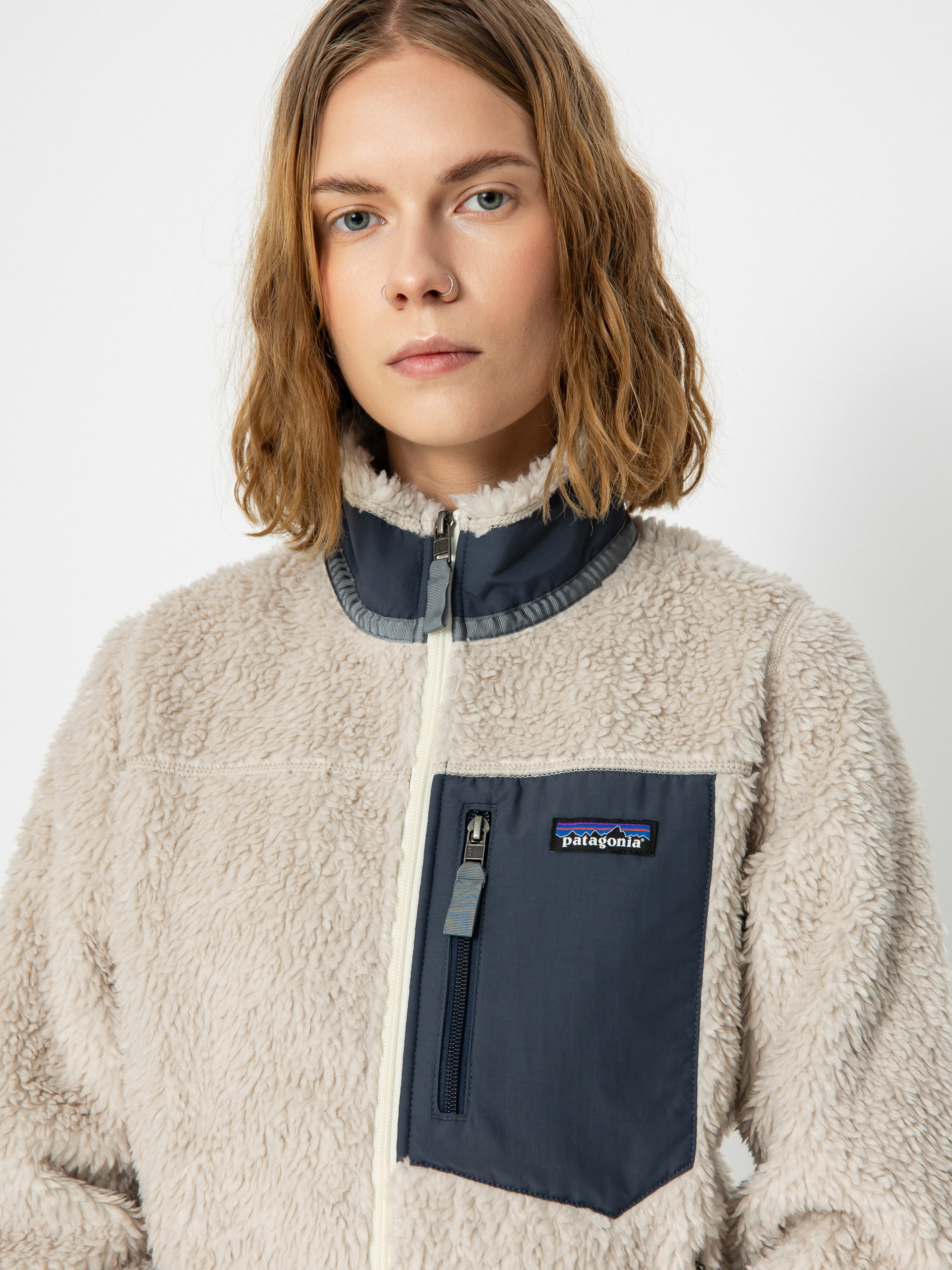 Patagonia Classic Retro X Dzseki Wmn (natural w/smolder blue)