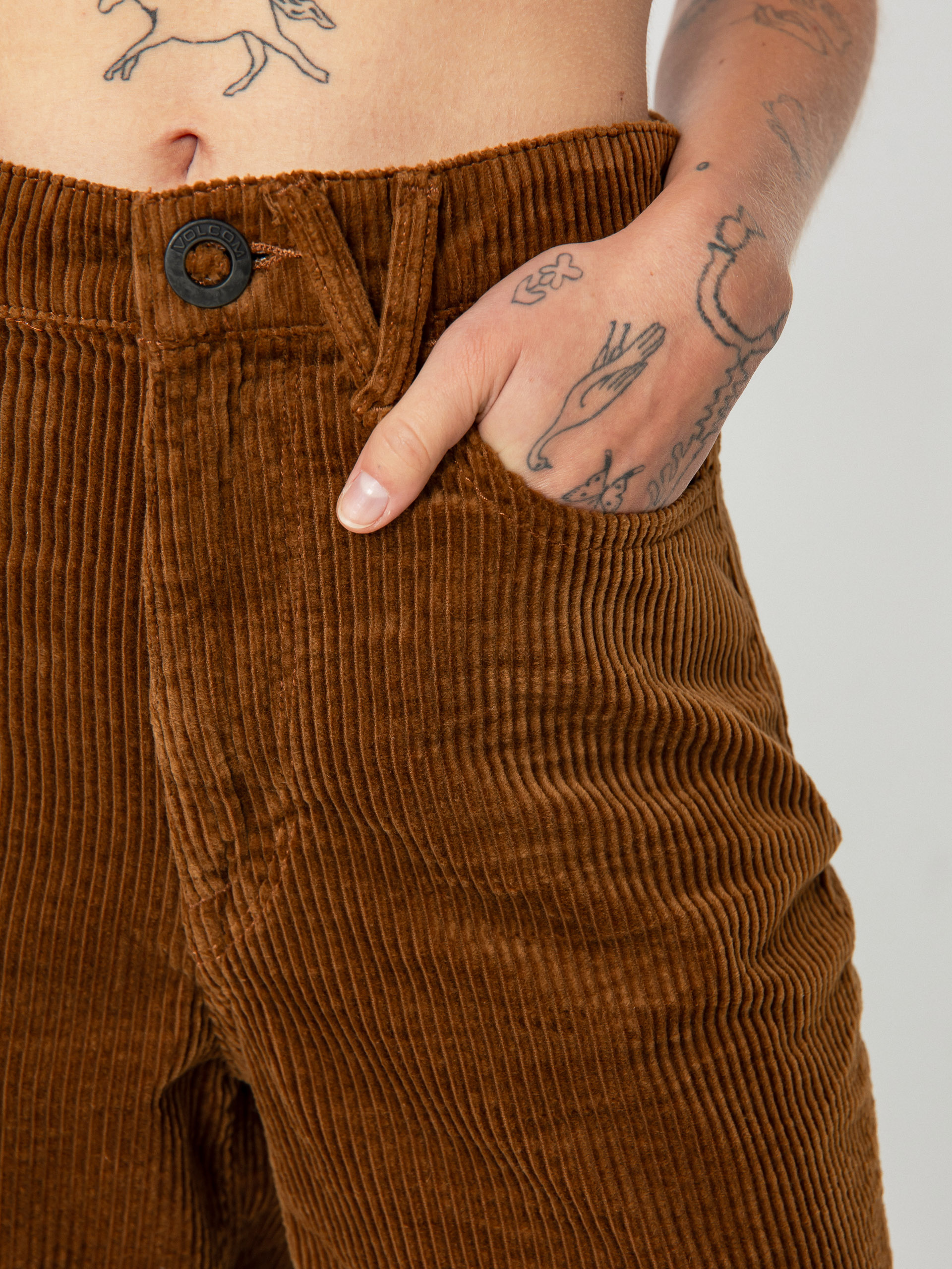 Volcom Weellow Cord Kisnadrág Wmn (toffee)