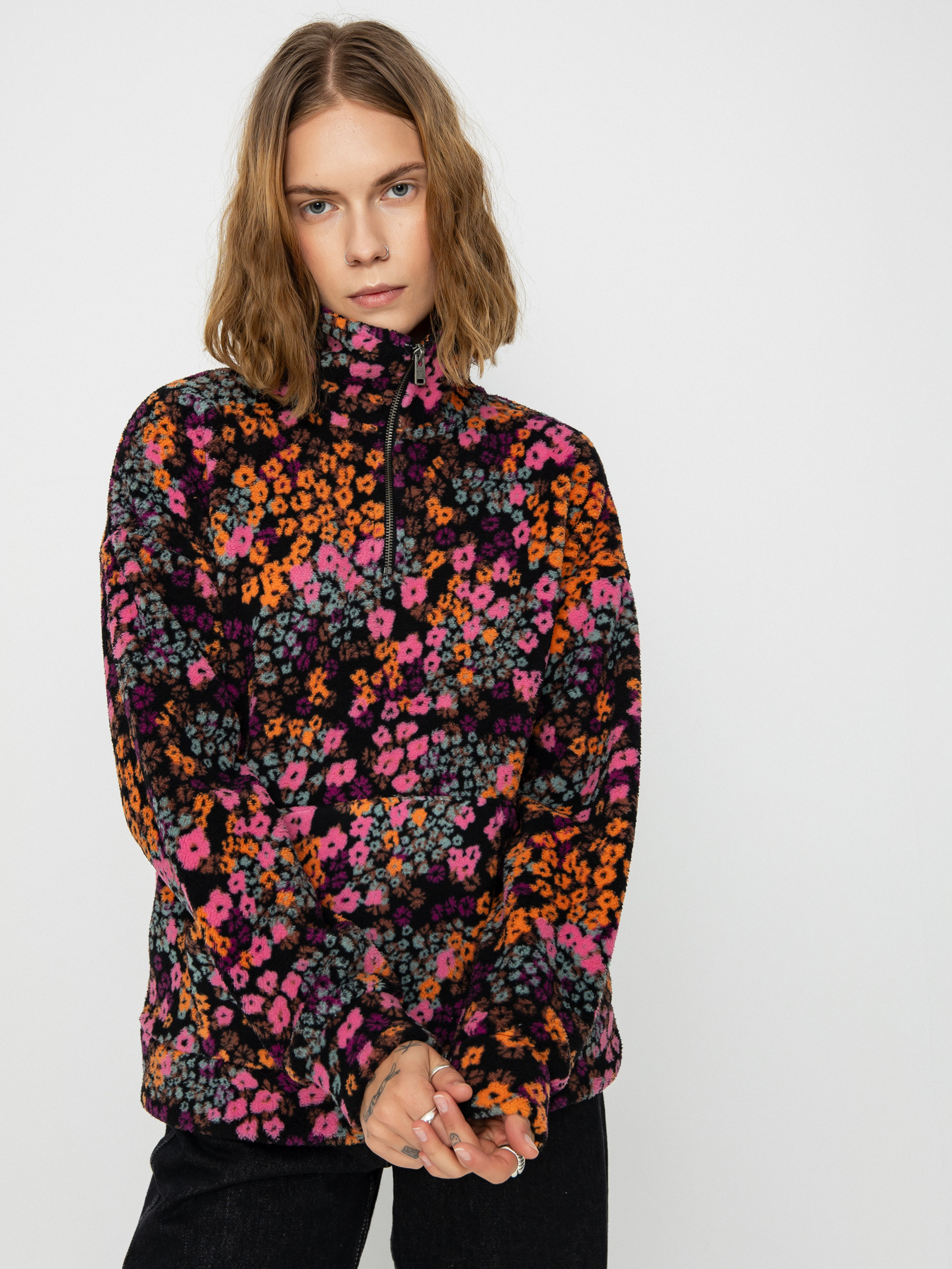 Női Roxy Live Out Loud Polár pulóver (anthracite floral da)