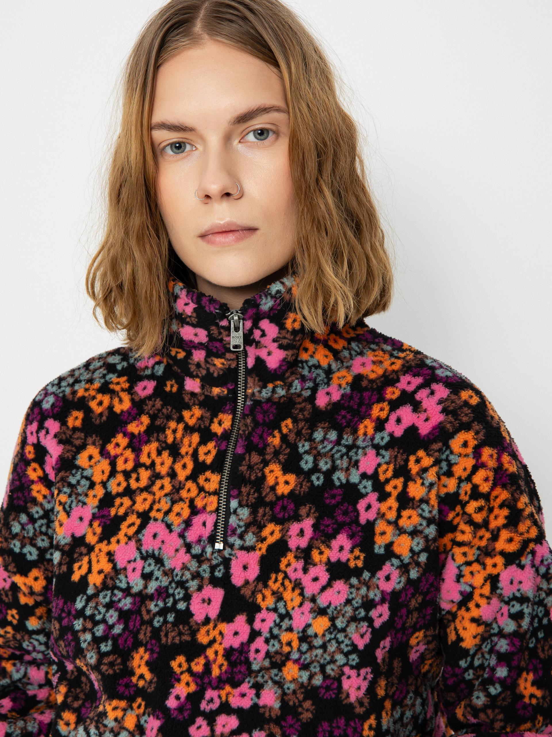 Női Roxy Live Out Loud Polár pulóver (anthracite floral da)