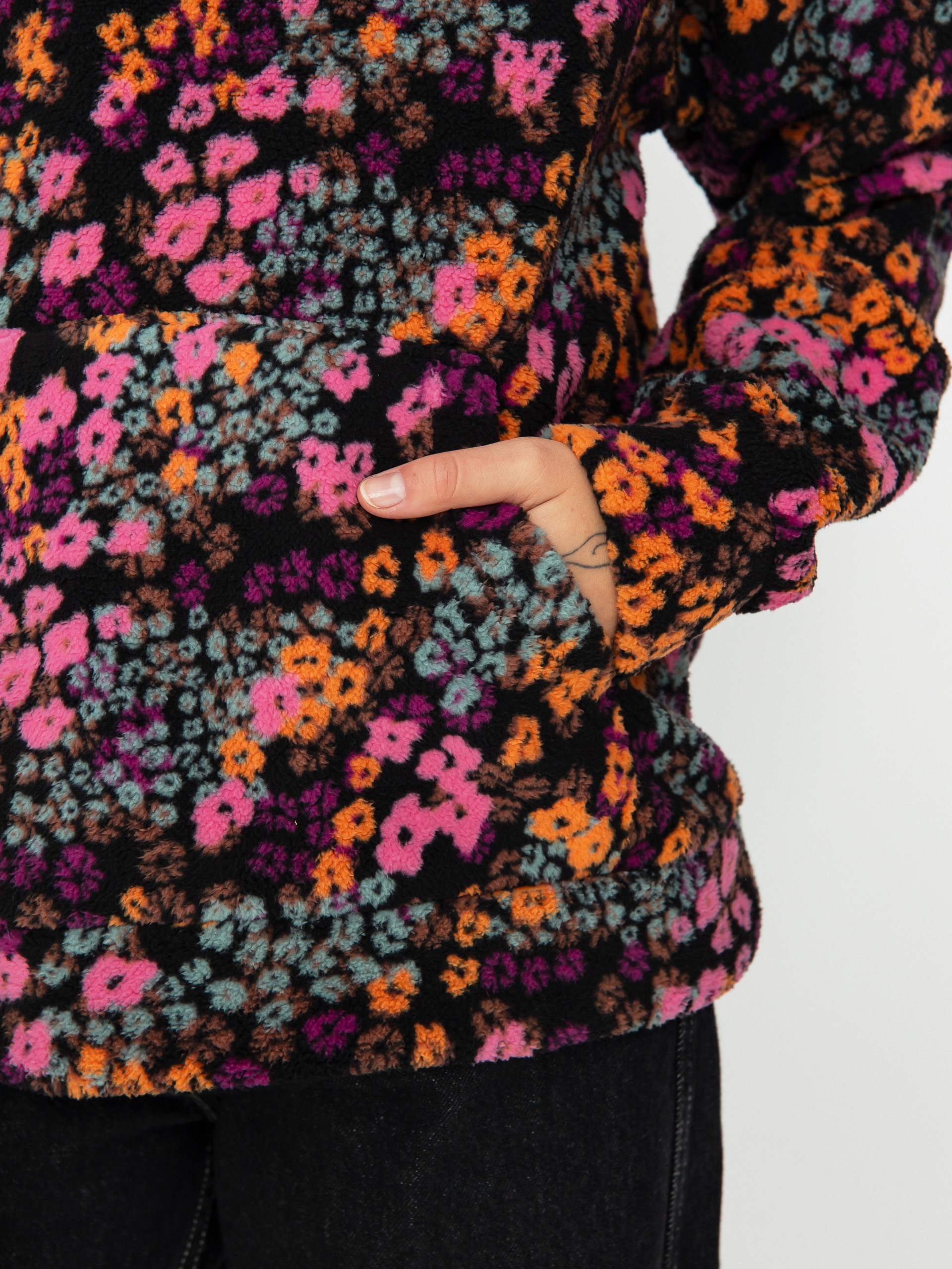 Női Roxy Live Out Loud Polár pulóver (anthracite floral da)