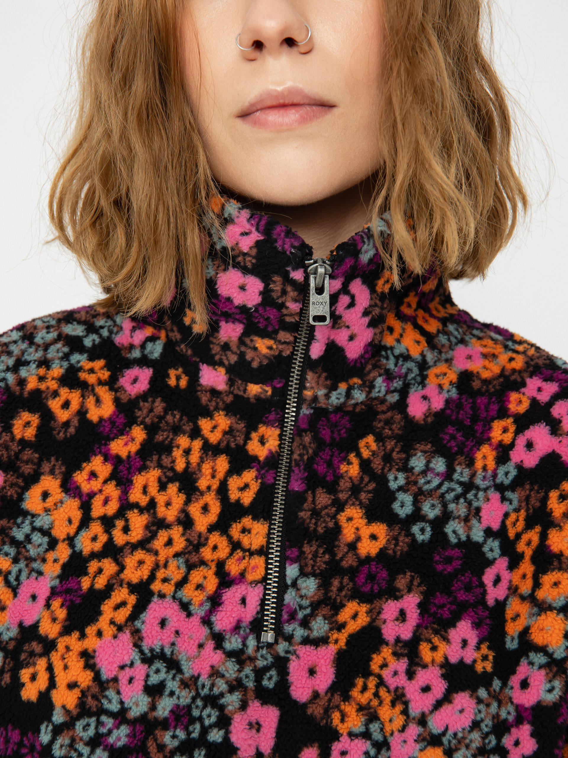 Női Roxy Live Out Loud Polár pulóver (anthracite floral da)