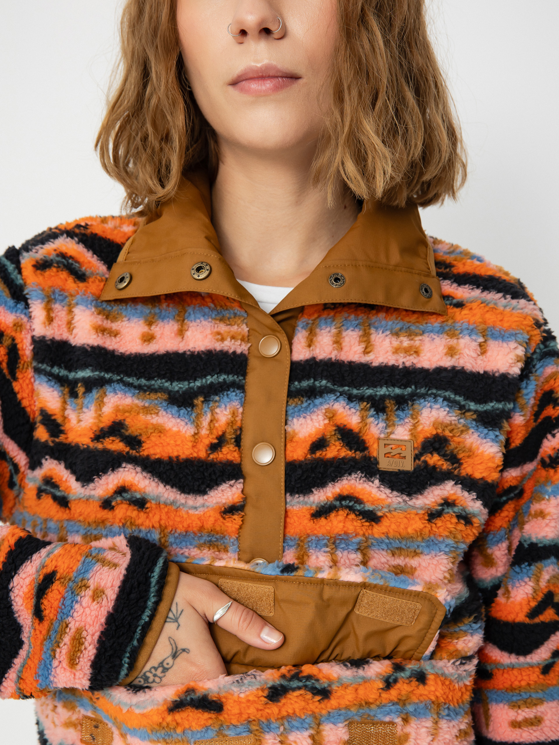 Női Billabong Switchback Pullover Polár pulóver (papaya)