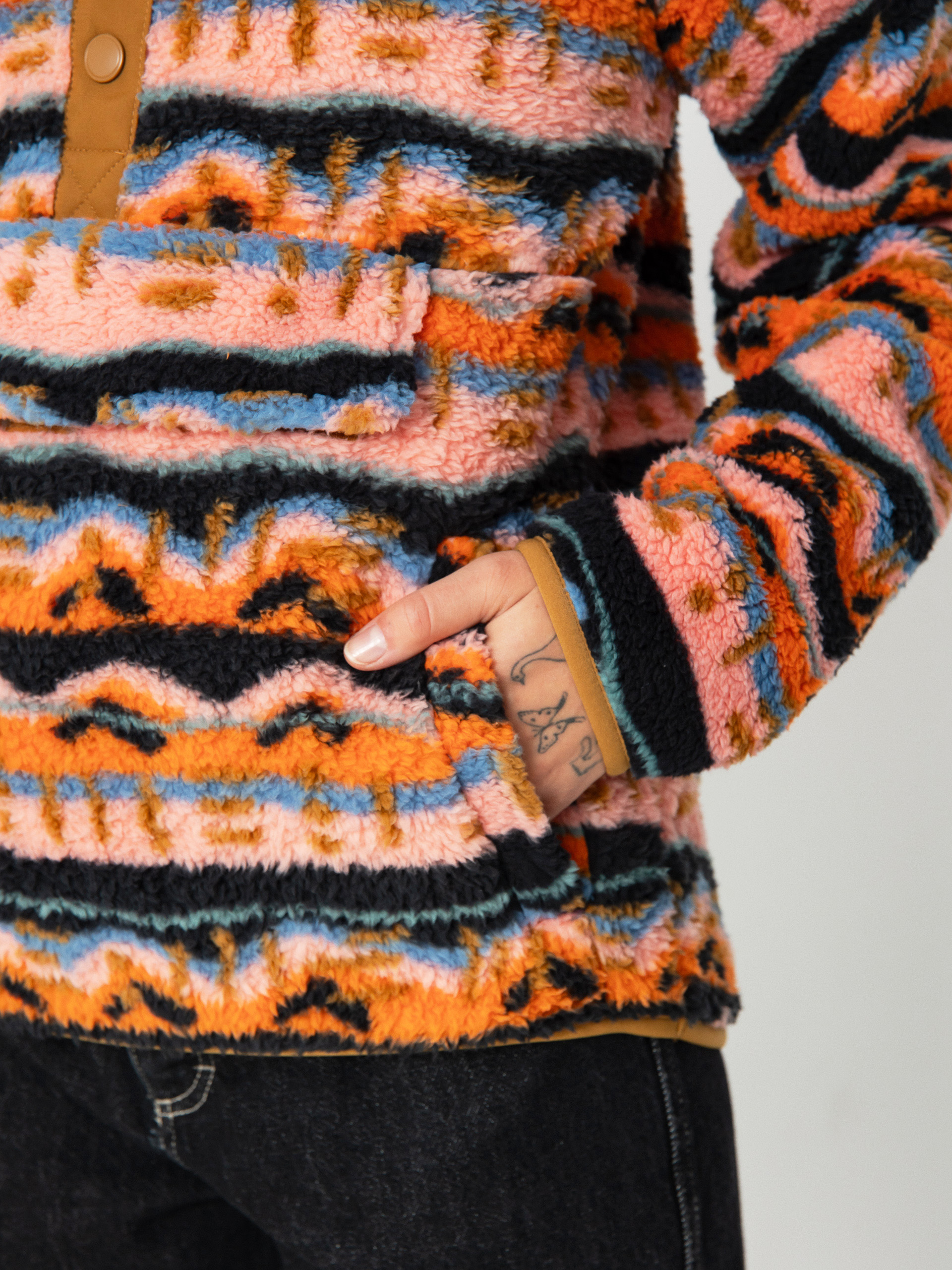 Női Billabong Switchback Pullover Polár pulóver (papaya)