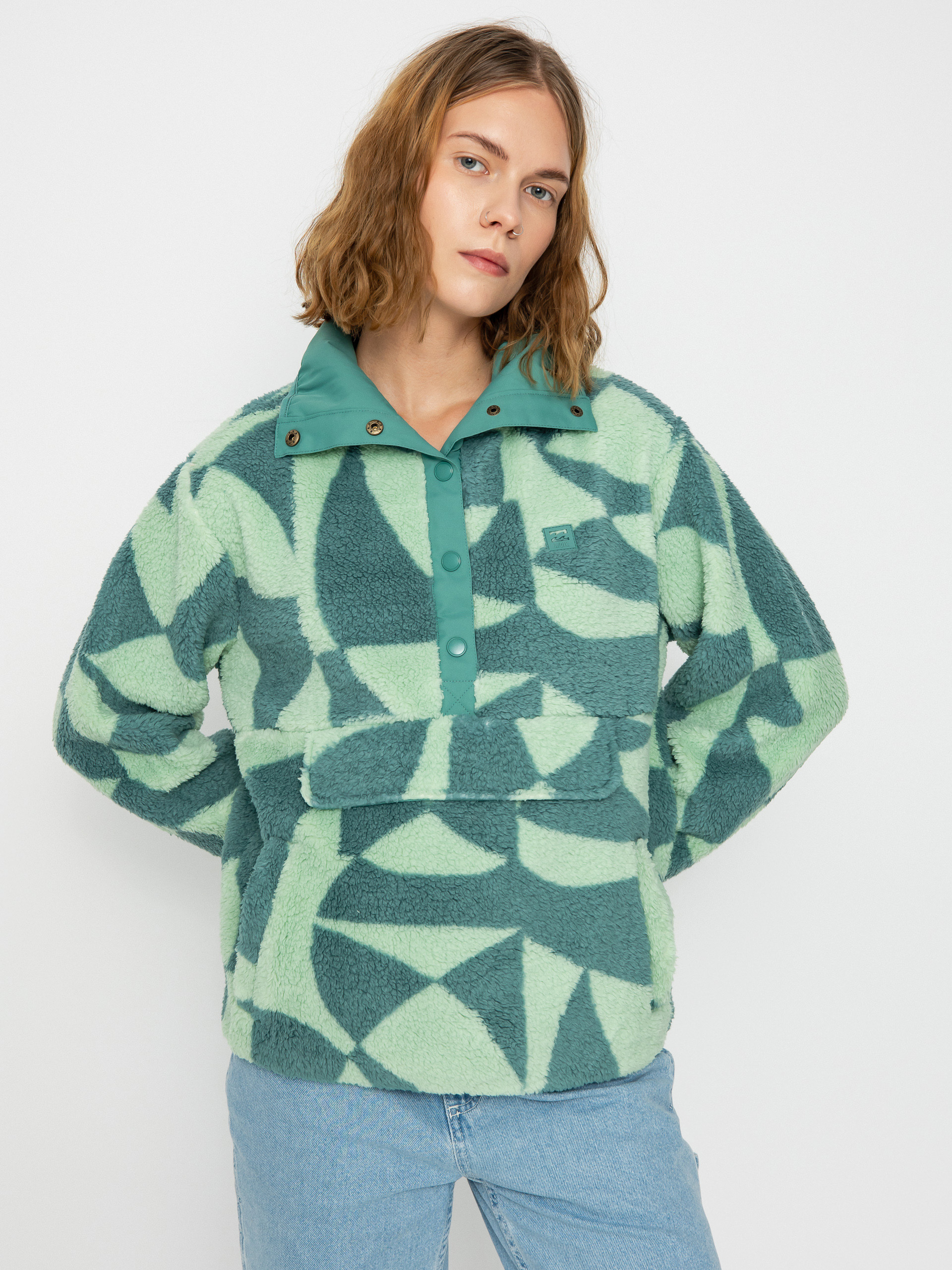 Női Billabong Switchback Pullover Polár pulóver (pine)