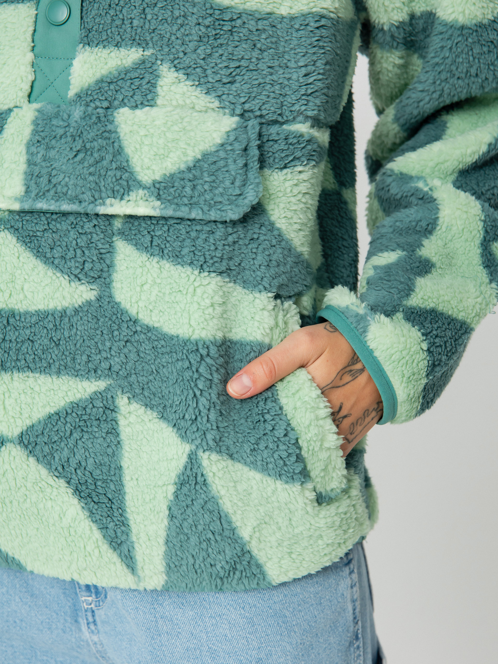 Női Billabong Switchback Pullover Polár pulóver (pine)