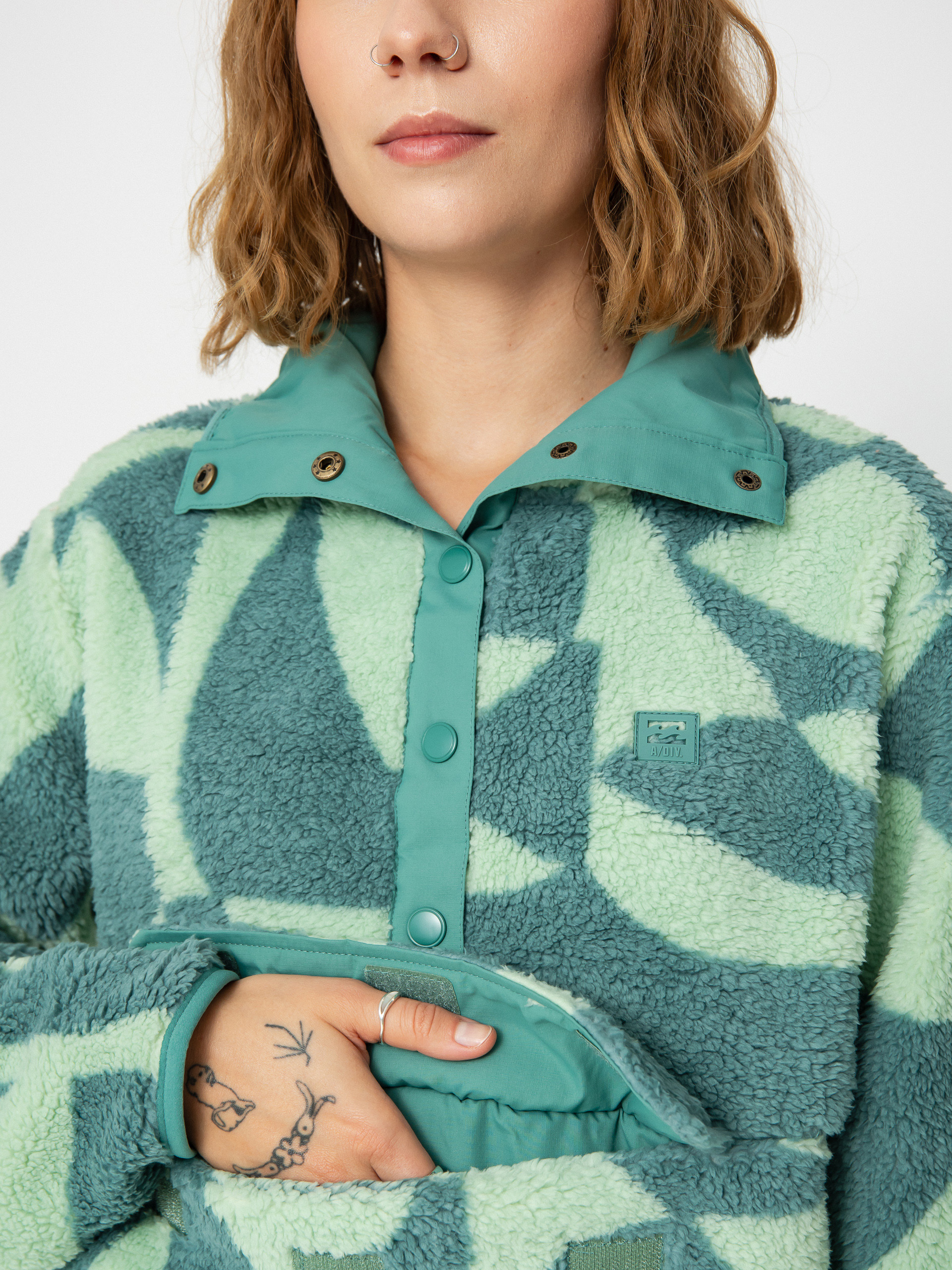 Női Billabong Switchback Pullover Polár pulóver (pine)