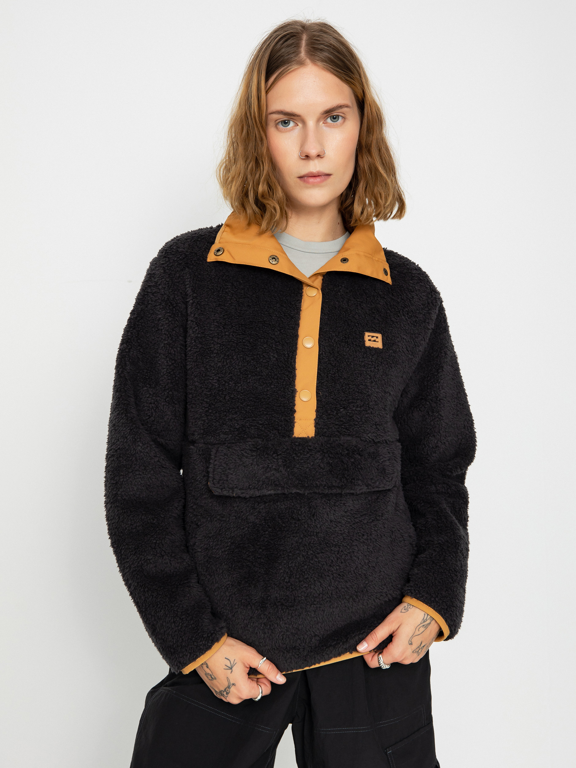 Női Billabong Switchback Pullover Polár pulóver (black sands)