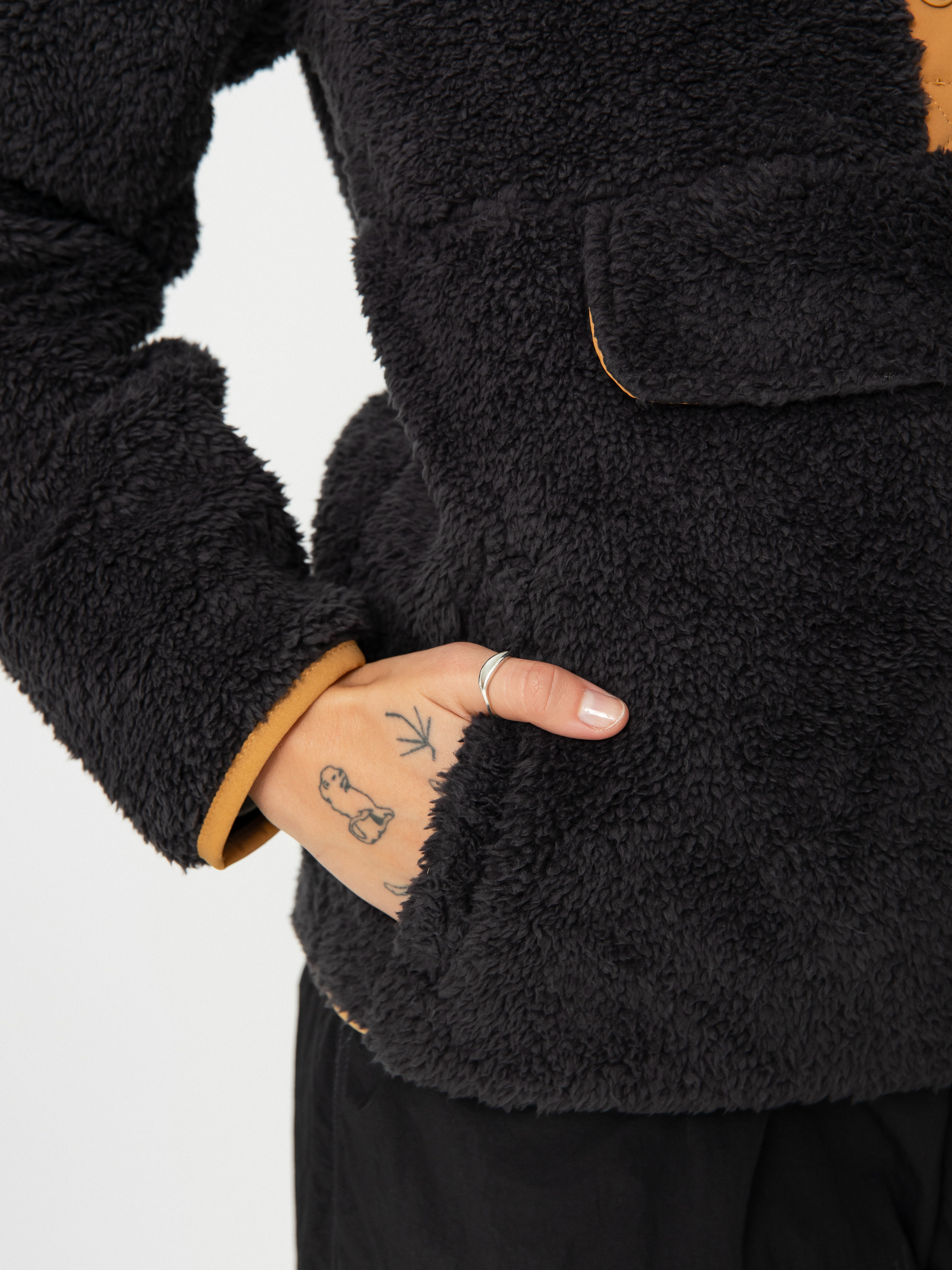 Női Billabong Switchback Pullover Polár pulóver (black sands)