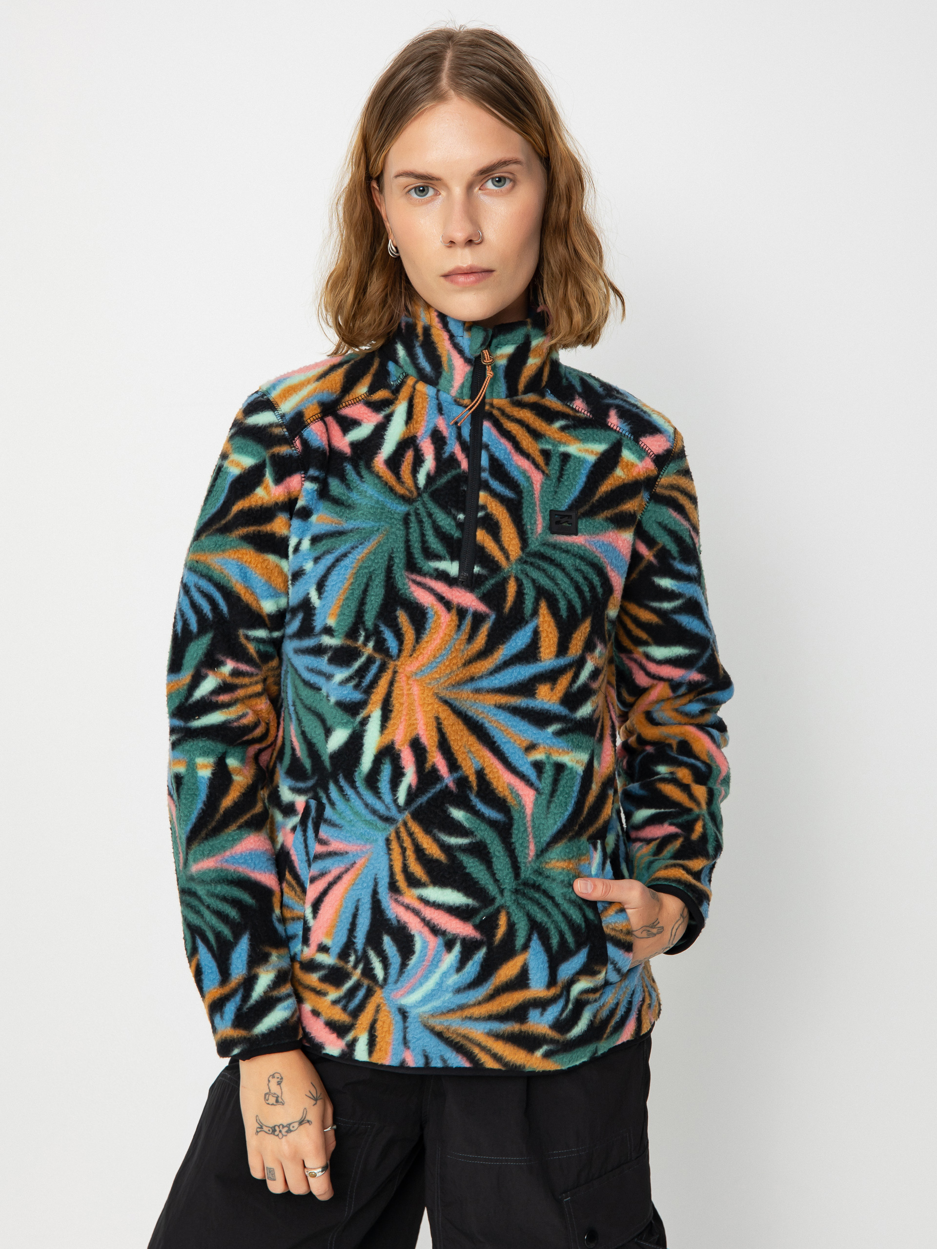 Női Billabong Boundary Mock 3 Polár pulóver (stormy blue)