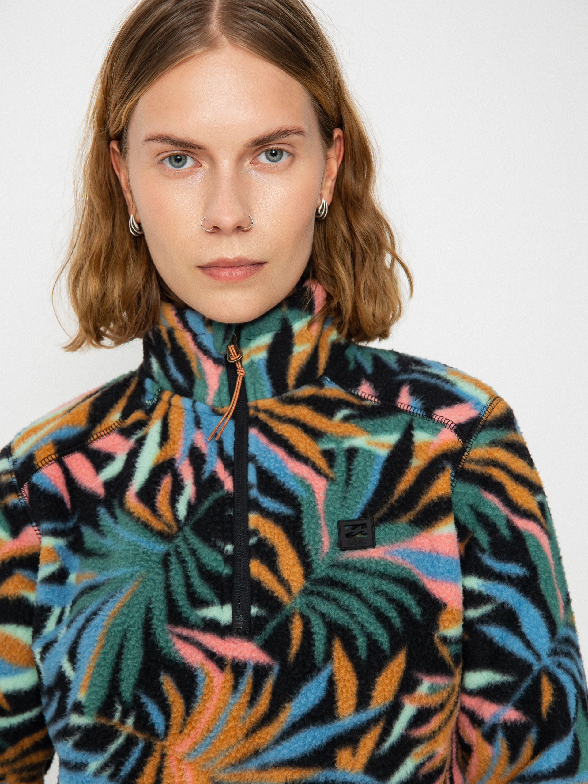 Női Billabong Boundary Mock 3 Polár pulóver (stormy blue)