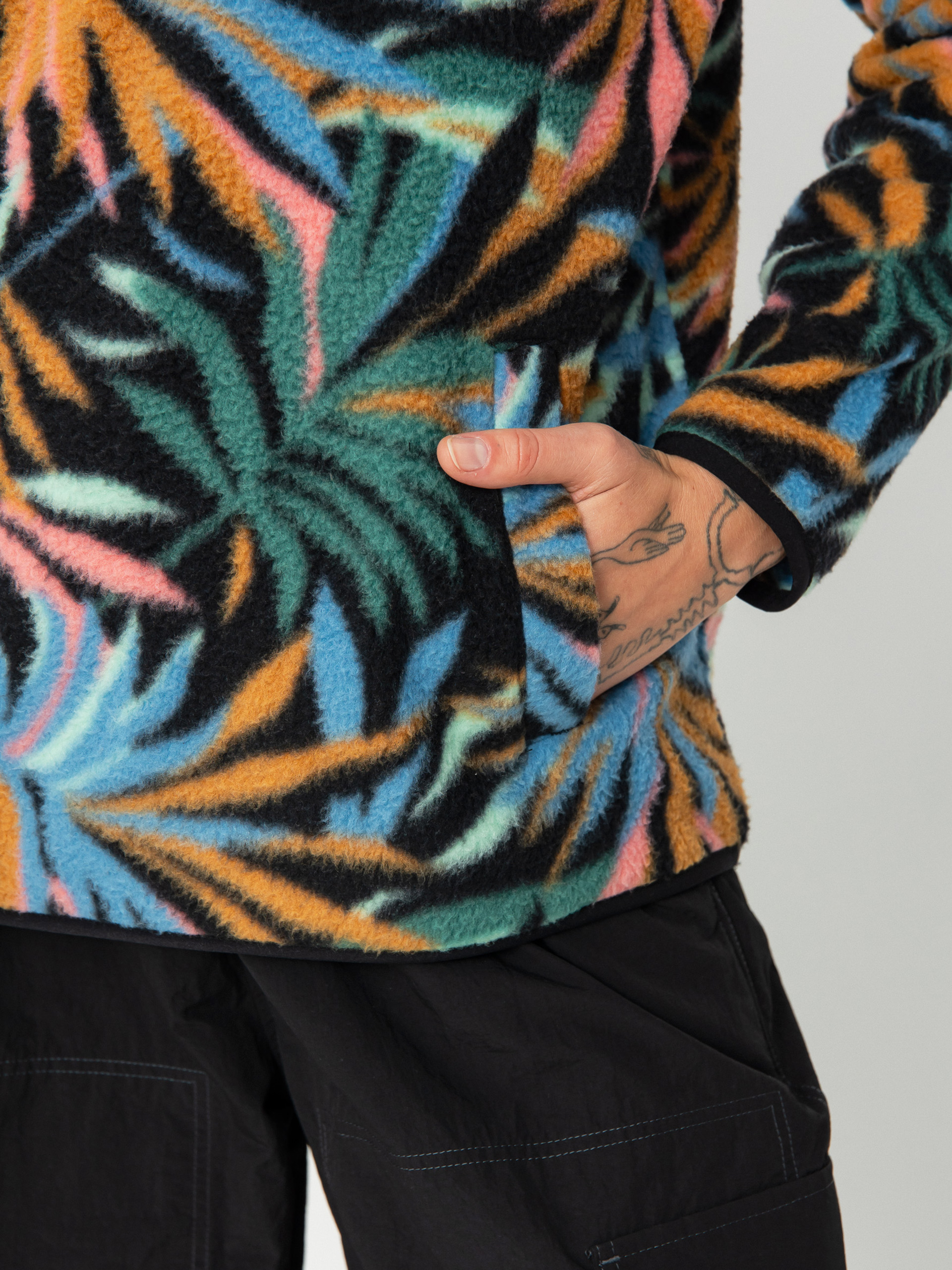 Női Billabong Boundary Mock 3 Polár pulóver (stormy blue)