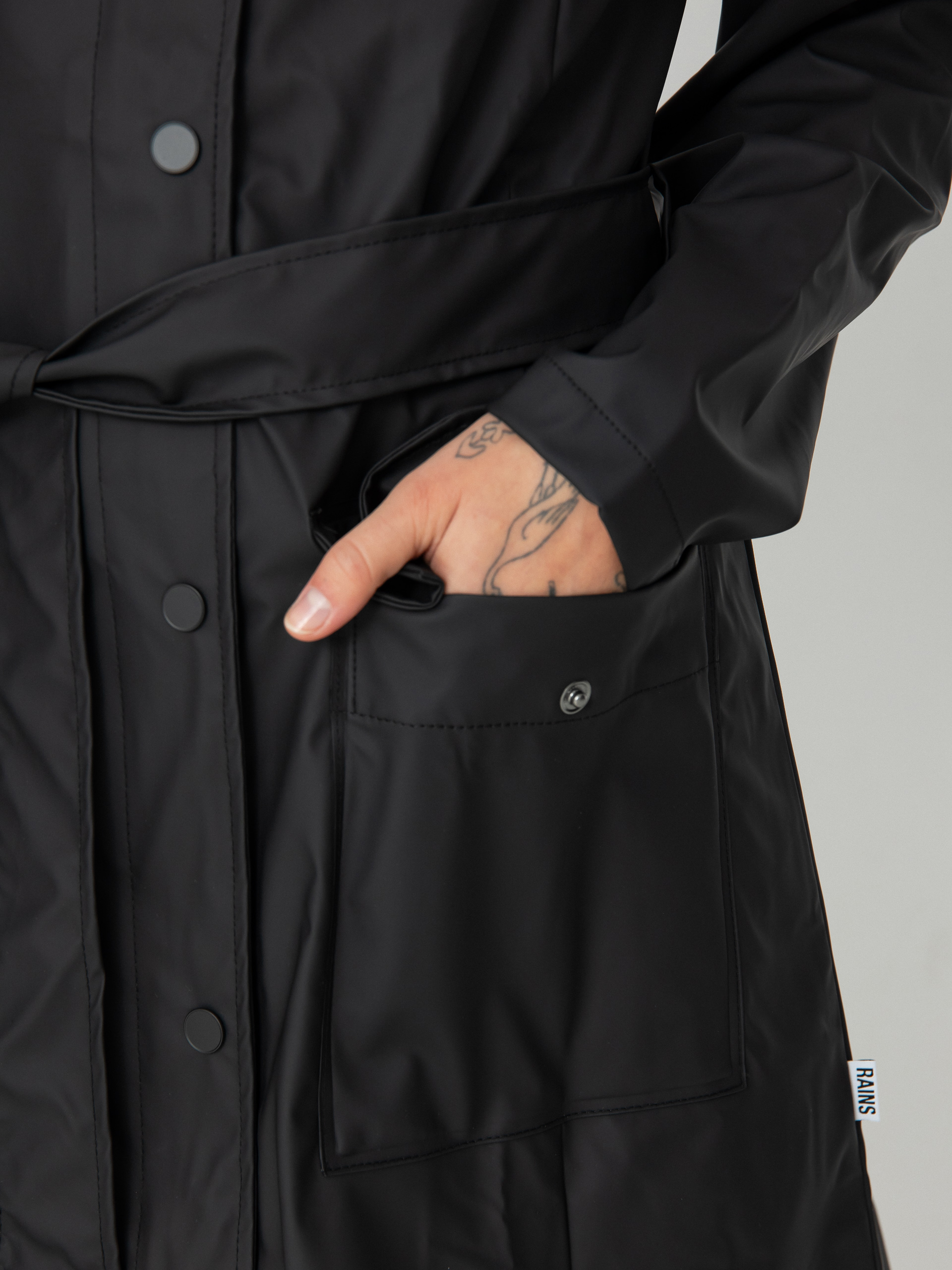 Rains Curve Jacket Dzseki Wmn (black)