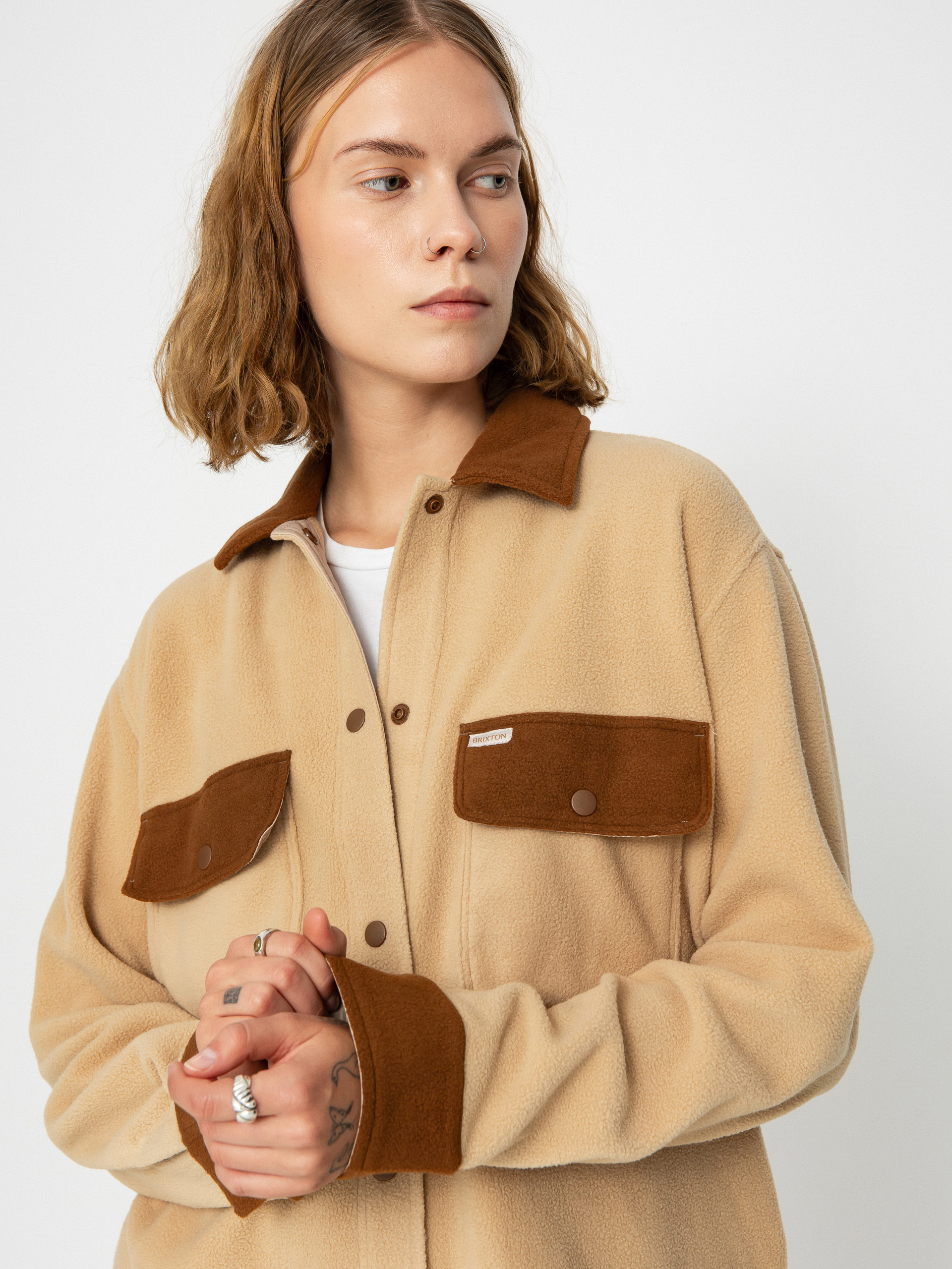 Brixton Bowery Bf Arctic Stretch Fleec Ing Wmn (sesame/bison)