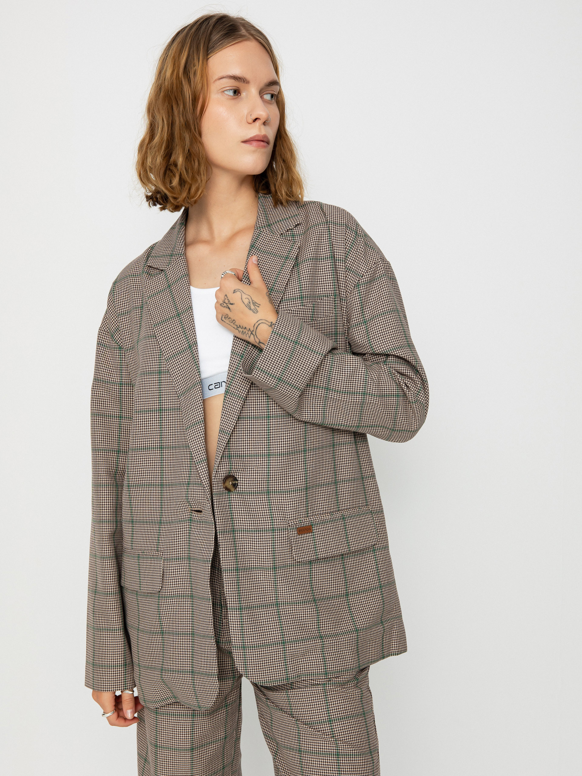 Brixton Axl Oversized Blazer Dzseki Wmn (sesame/seal brown)