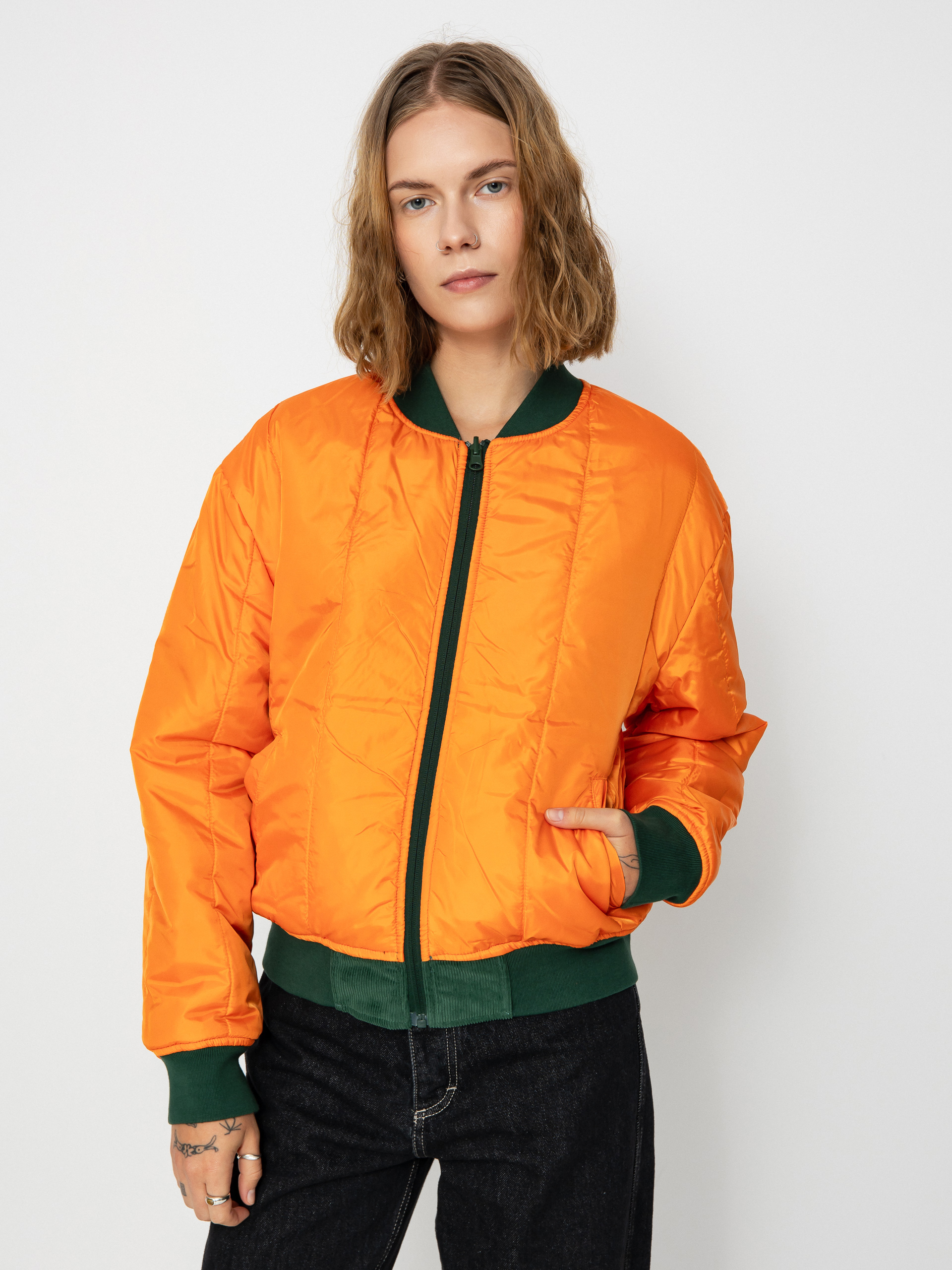 Brixton Utopia Reversible Bomber Dzseki Wmn (pine needle)