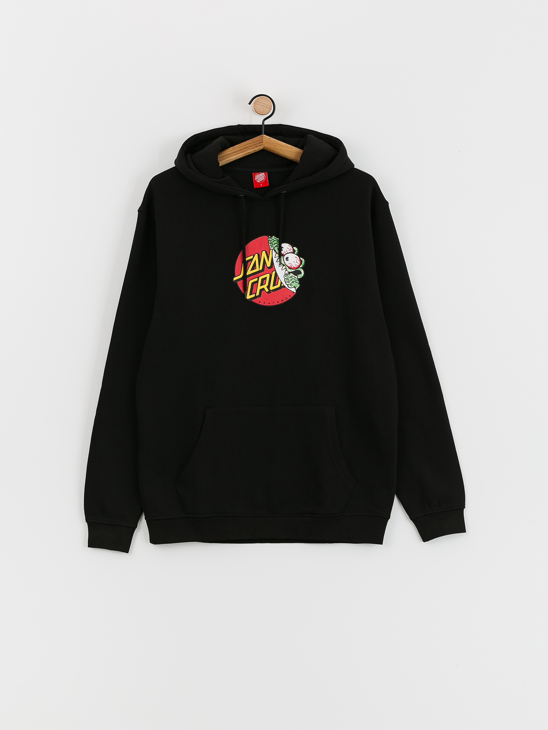 Santa Cruz Beware Dot Front HD Kapucnis pulóver (black)