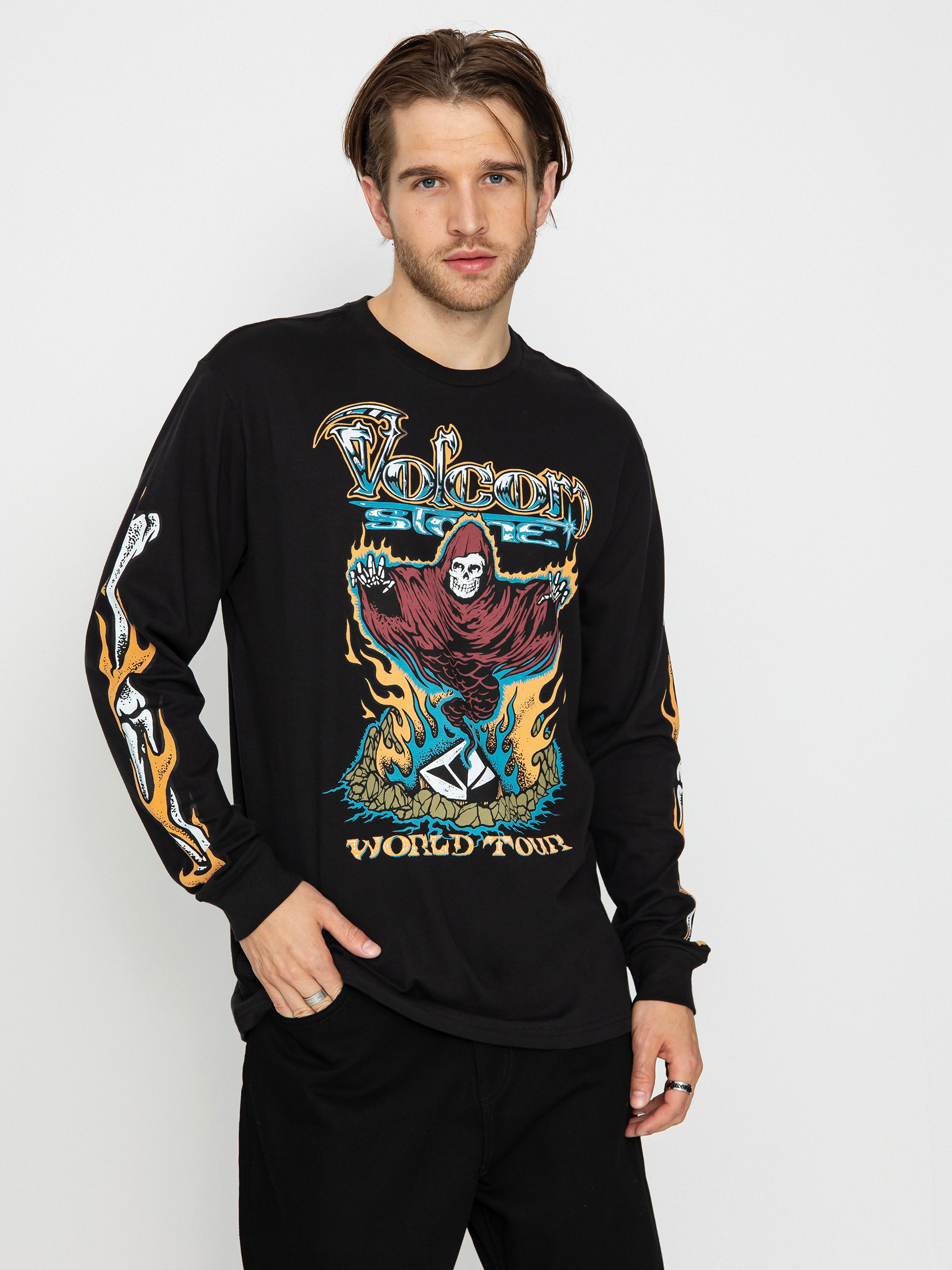 Volcom Stone Ghost Hosszú ujjú felső (black)