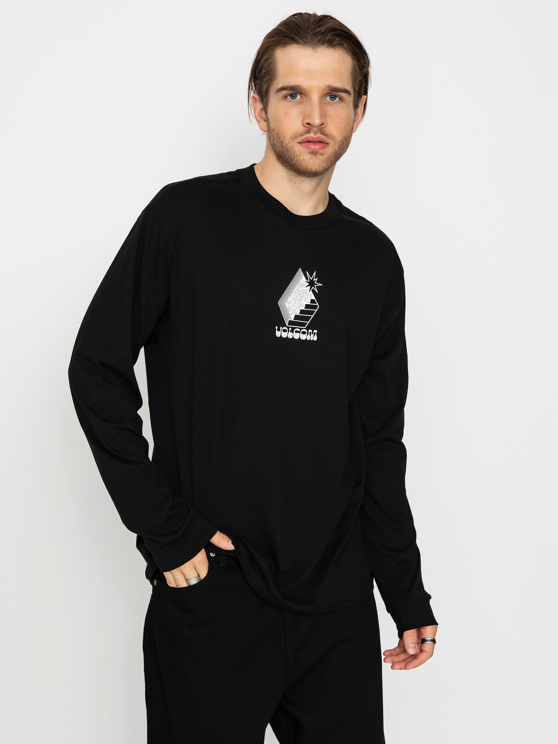 Volcom Stairway Hosszú ujjú felső (black)