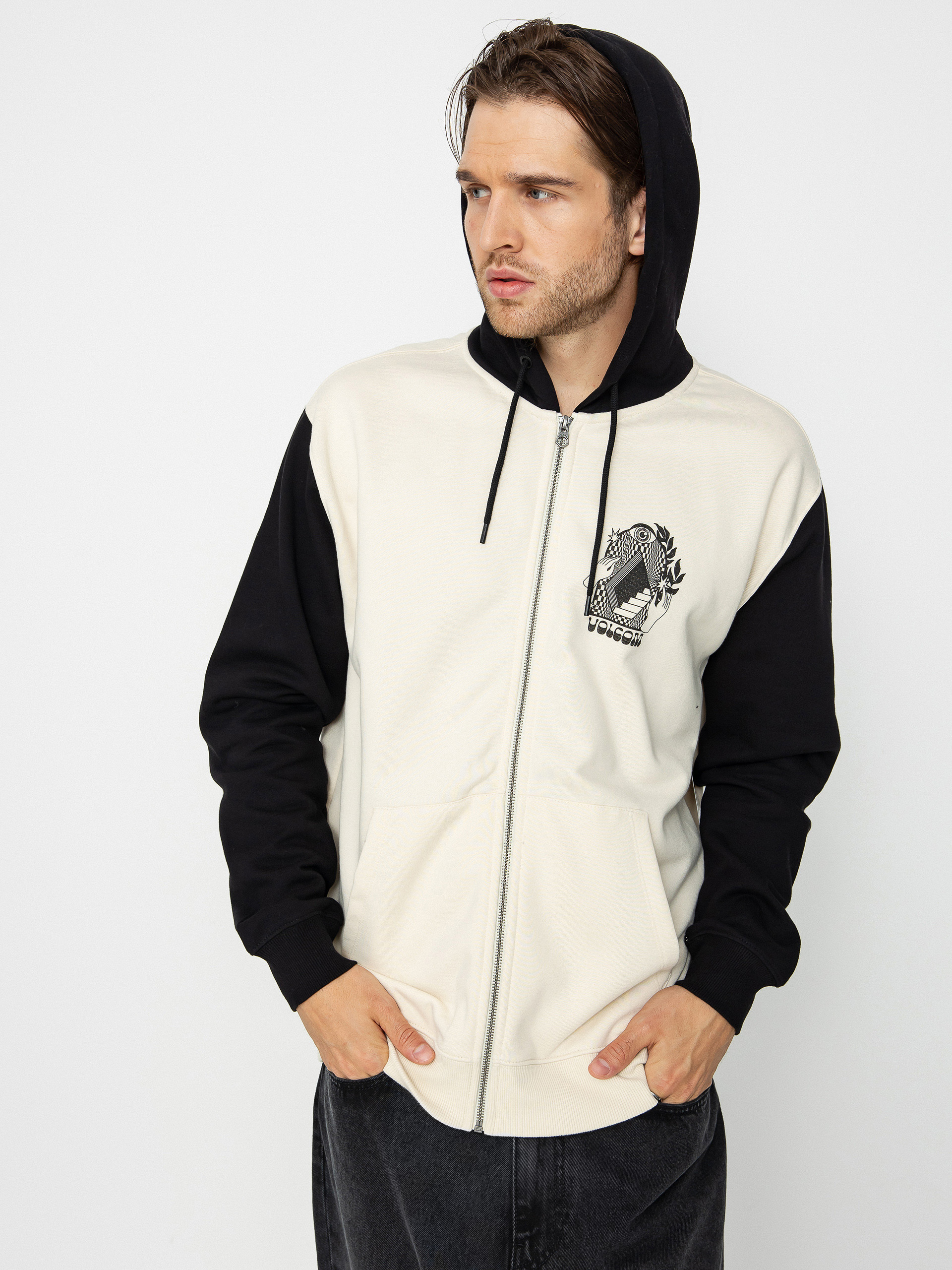 Volcom Watanite ZHD Kapucnis pulóver (dirty white)